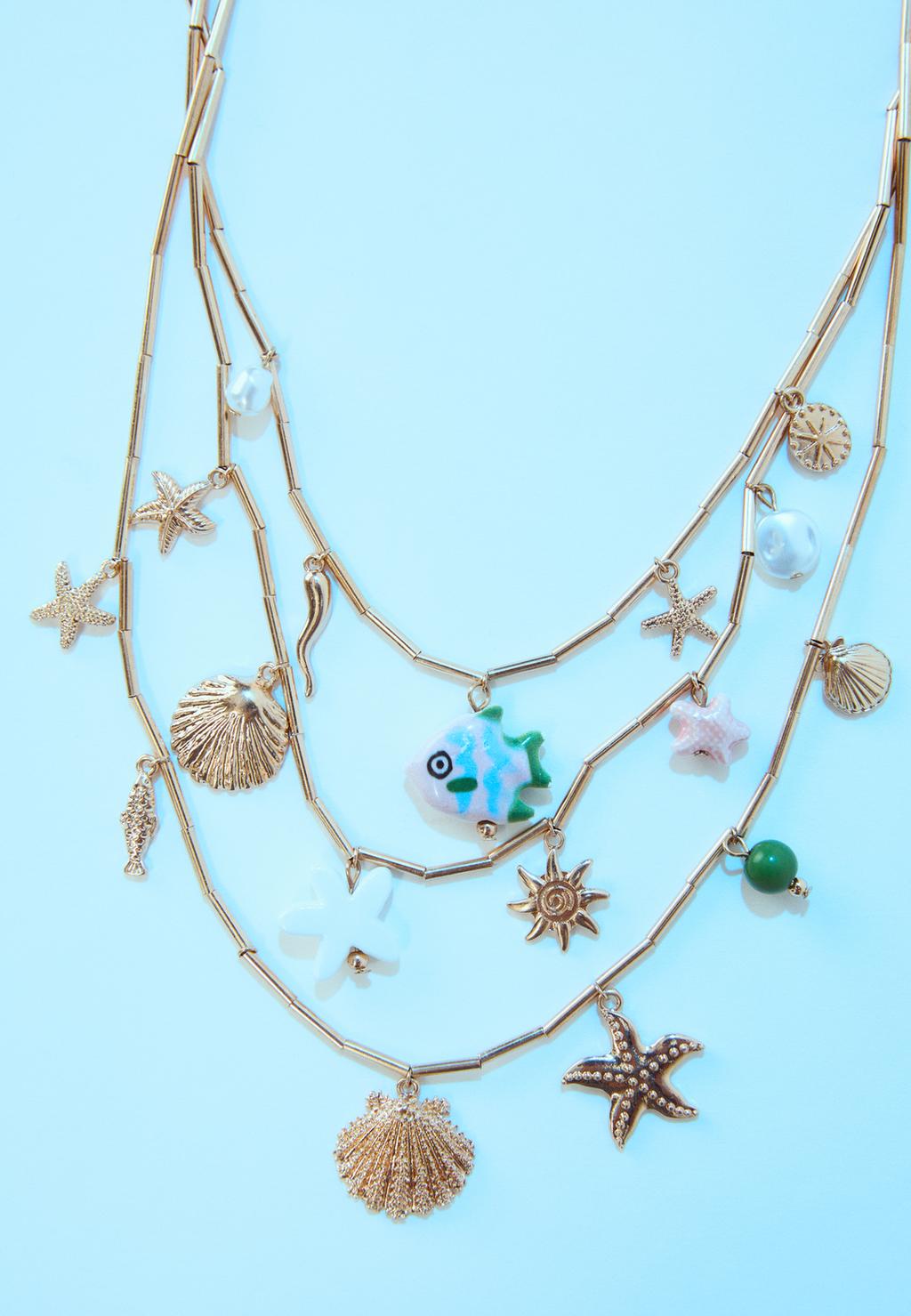 Collar multi charm bajo el mar