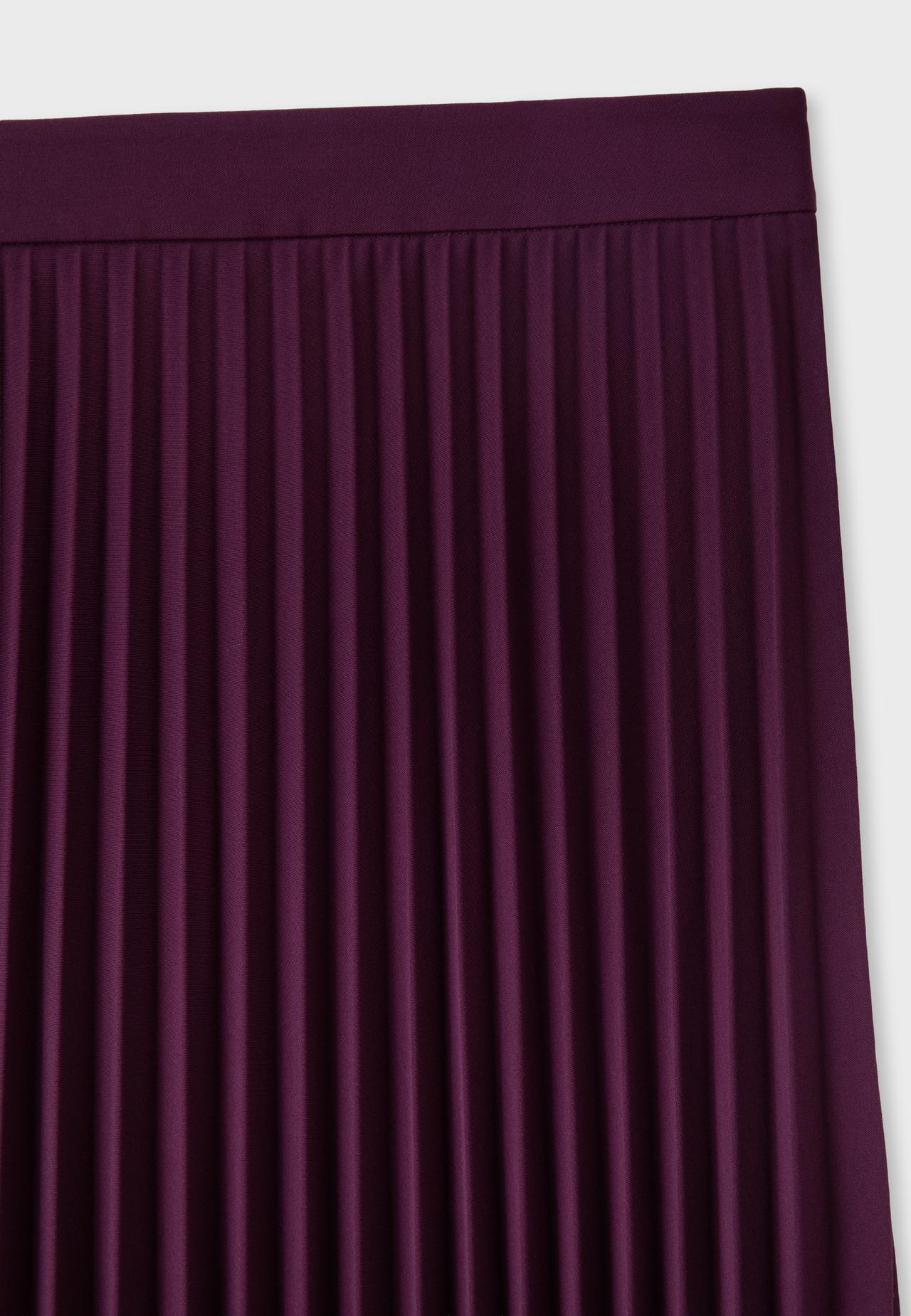 Pleated maxi skirt — AUBERGINE