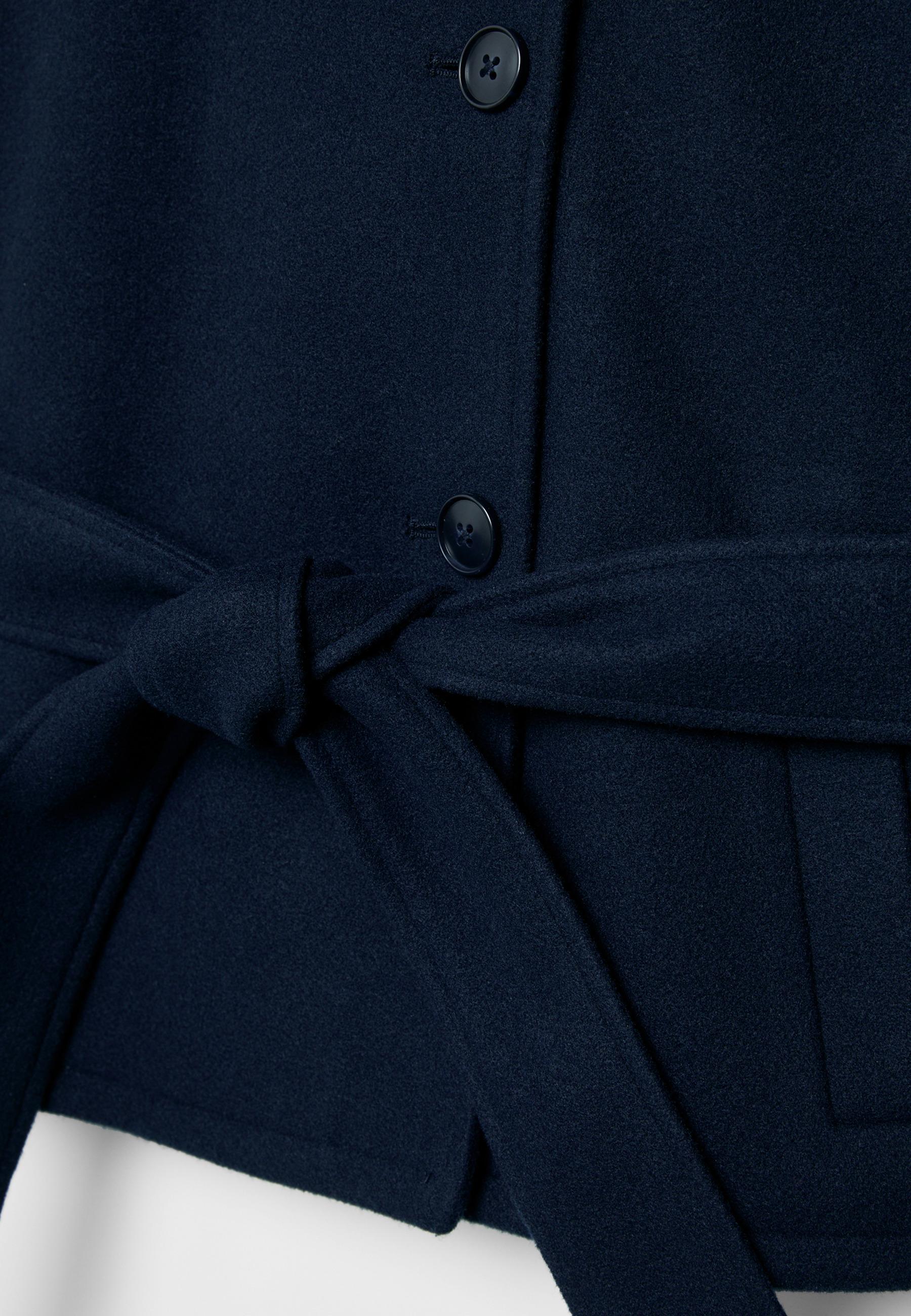 Soft-touch Cape Jacket — Dark blue