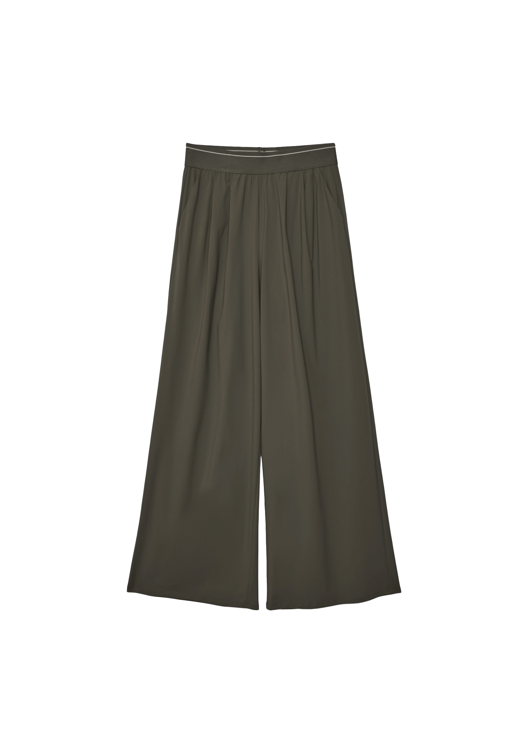 Elasticated waist palazzo joggers — Brown