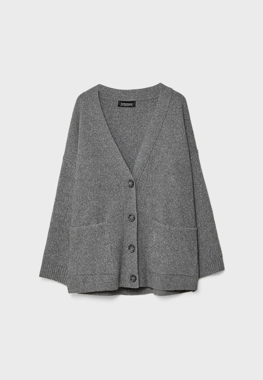 Giacca regolare in maglia con bottoni