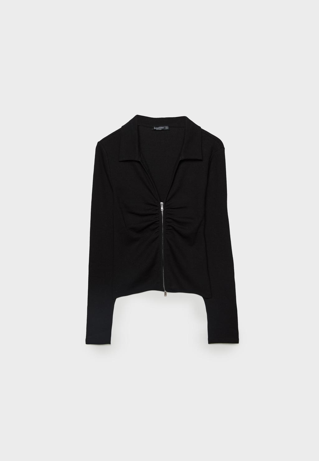 Top polo cremallera