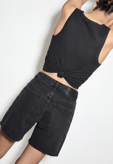 D93 Longline shorts — BLACK DENIM WASH 5