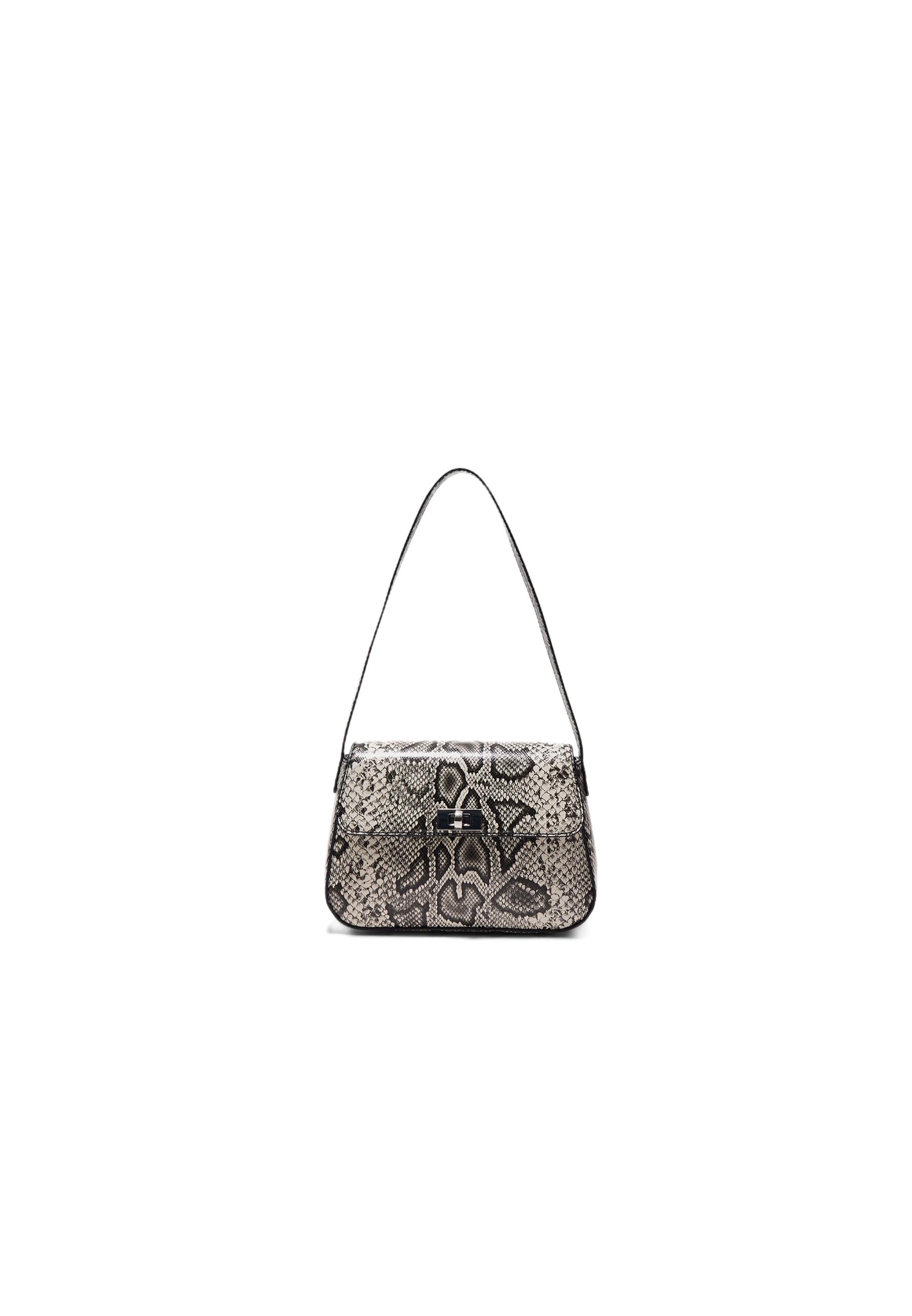 Shoulder bag with flap — Beige