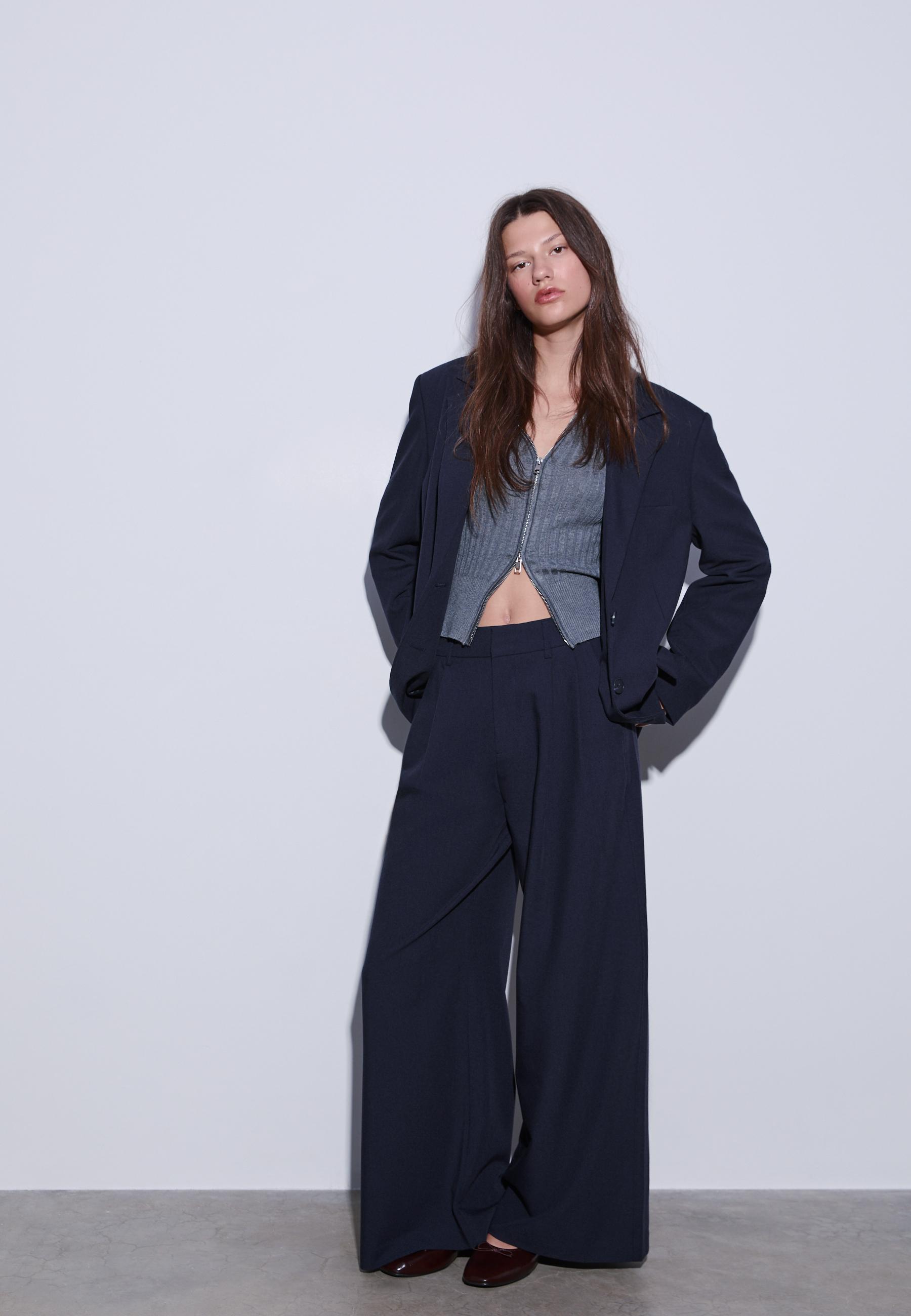 Pantalon super wide ajustable - Stradimarket femme | Stradivarius France