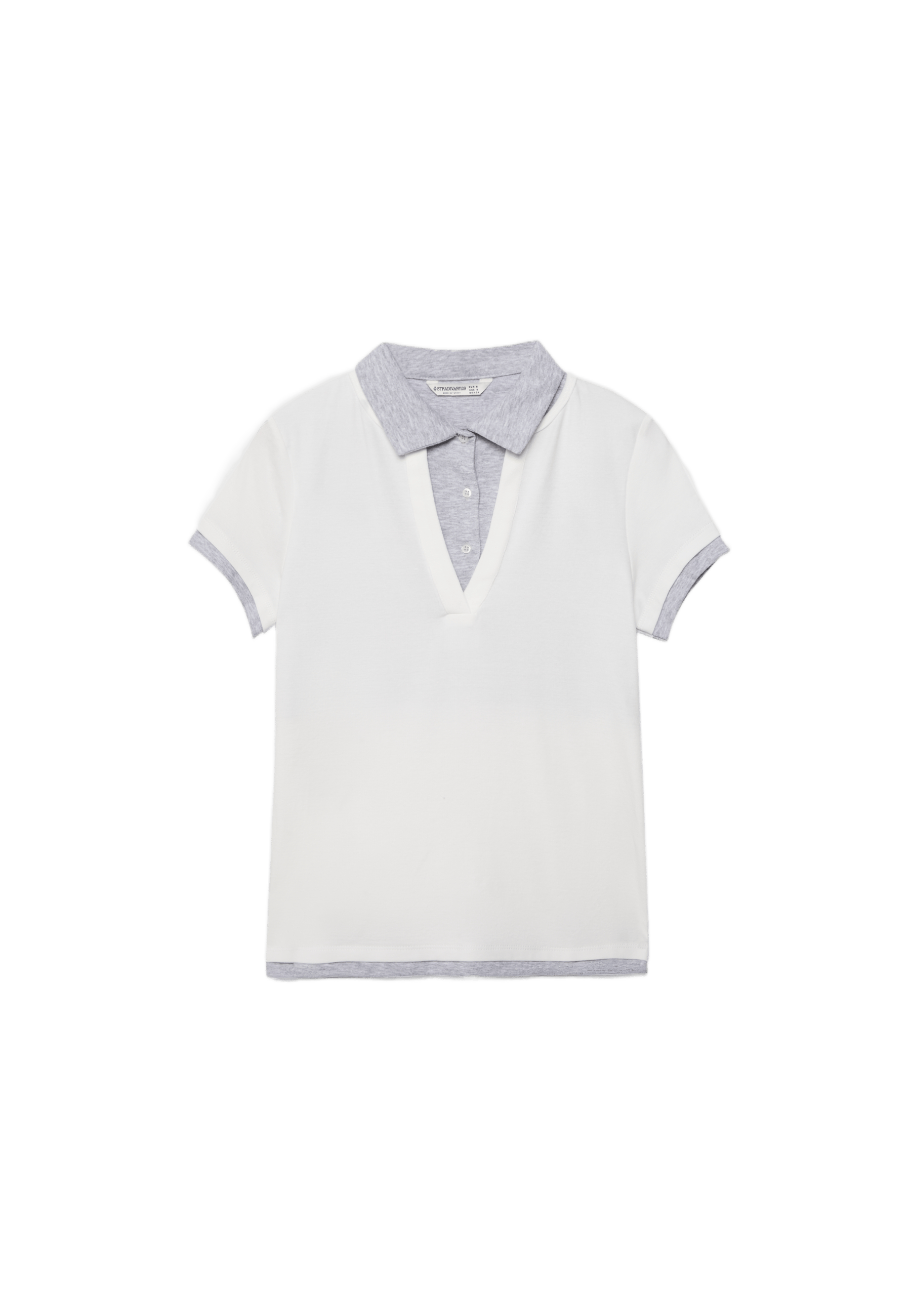 Double-layer short sleeve polo T-shirt — White