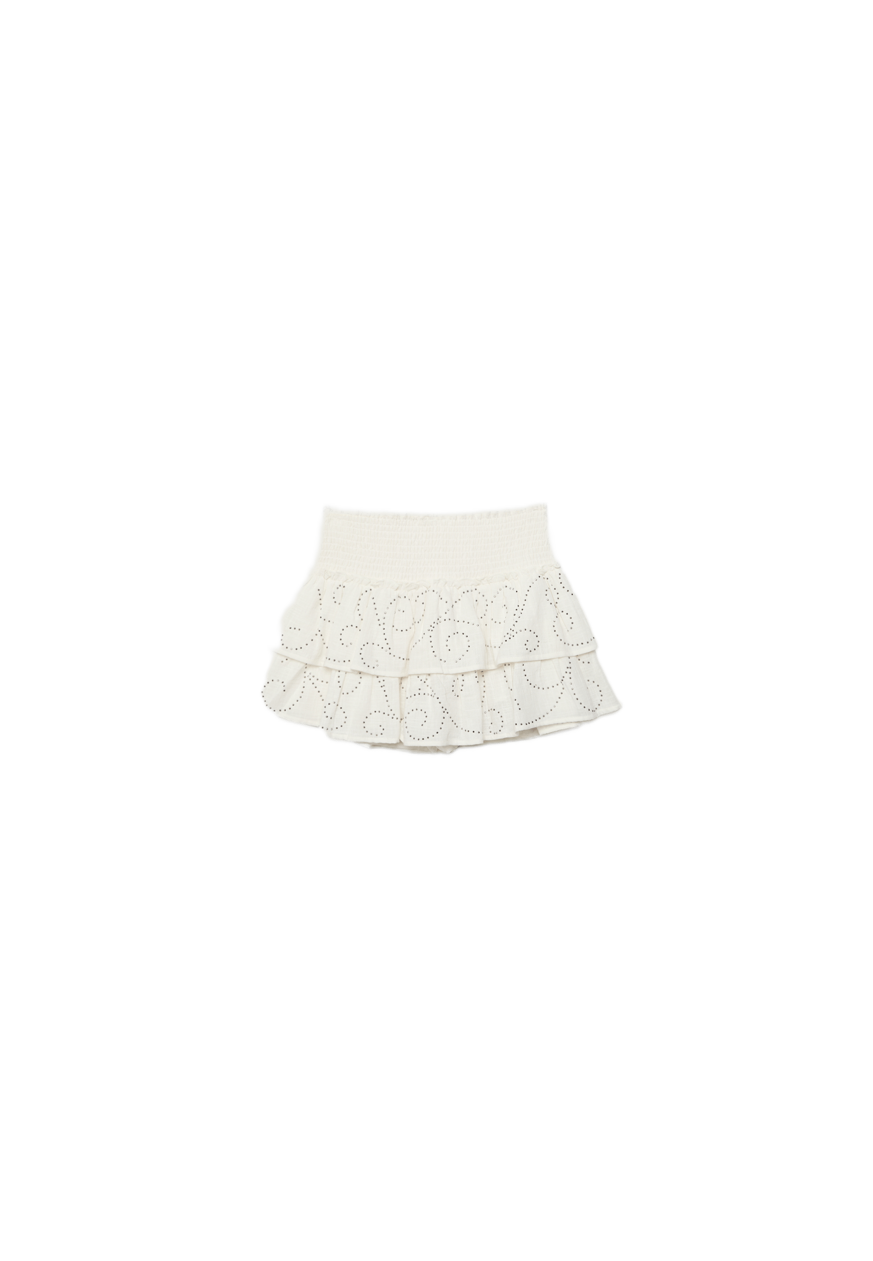Parlak volanlı mini şort etek - Görsel 9