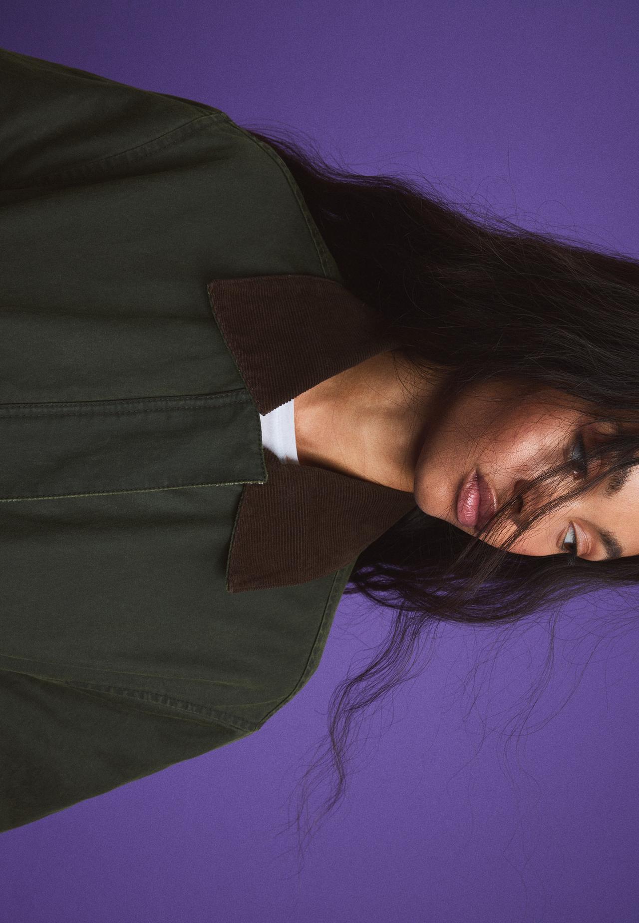 Waxed-effect parka — Khaki