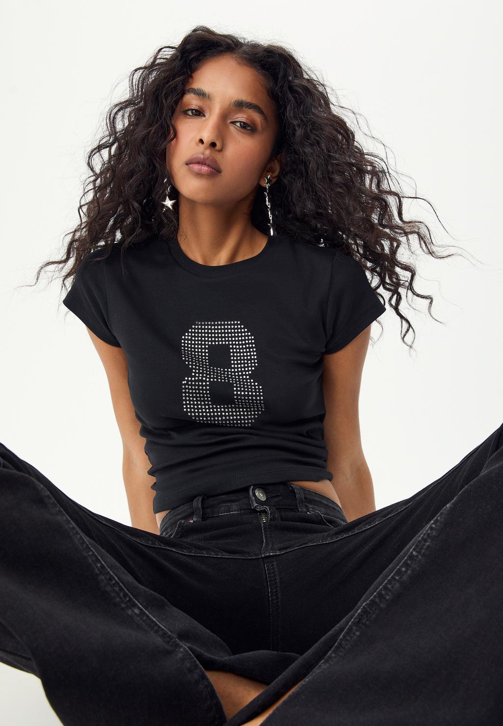 Camiseta fitted brillos