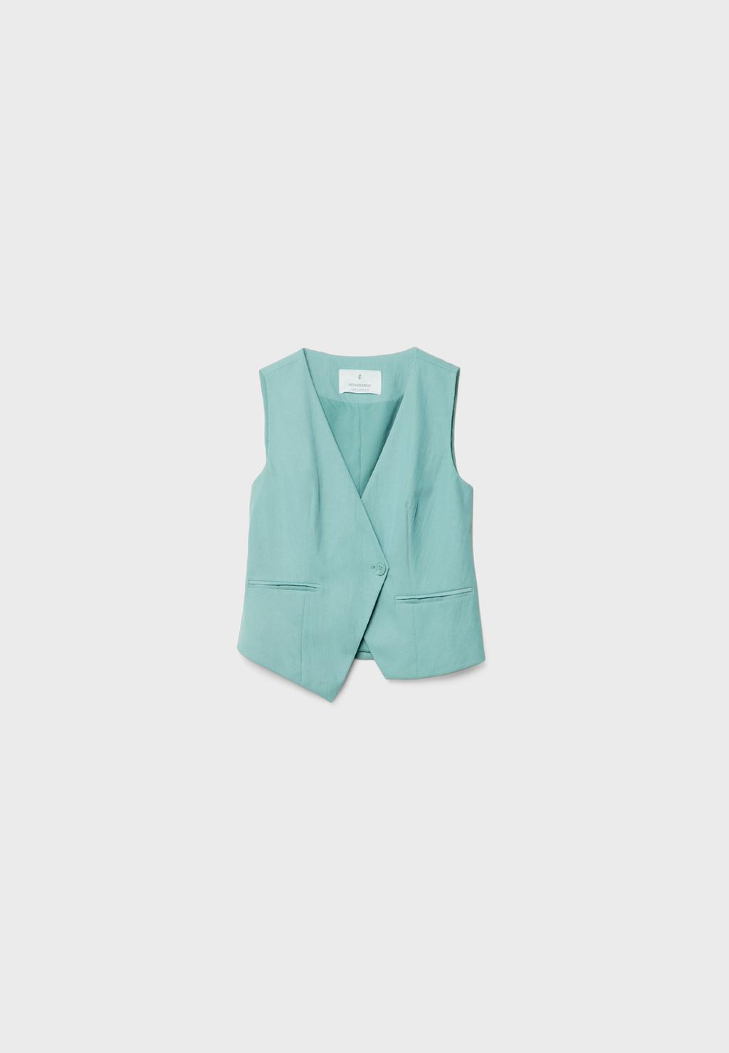 Gilet asymétrique texturé