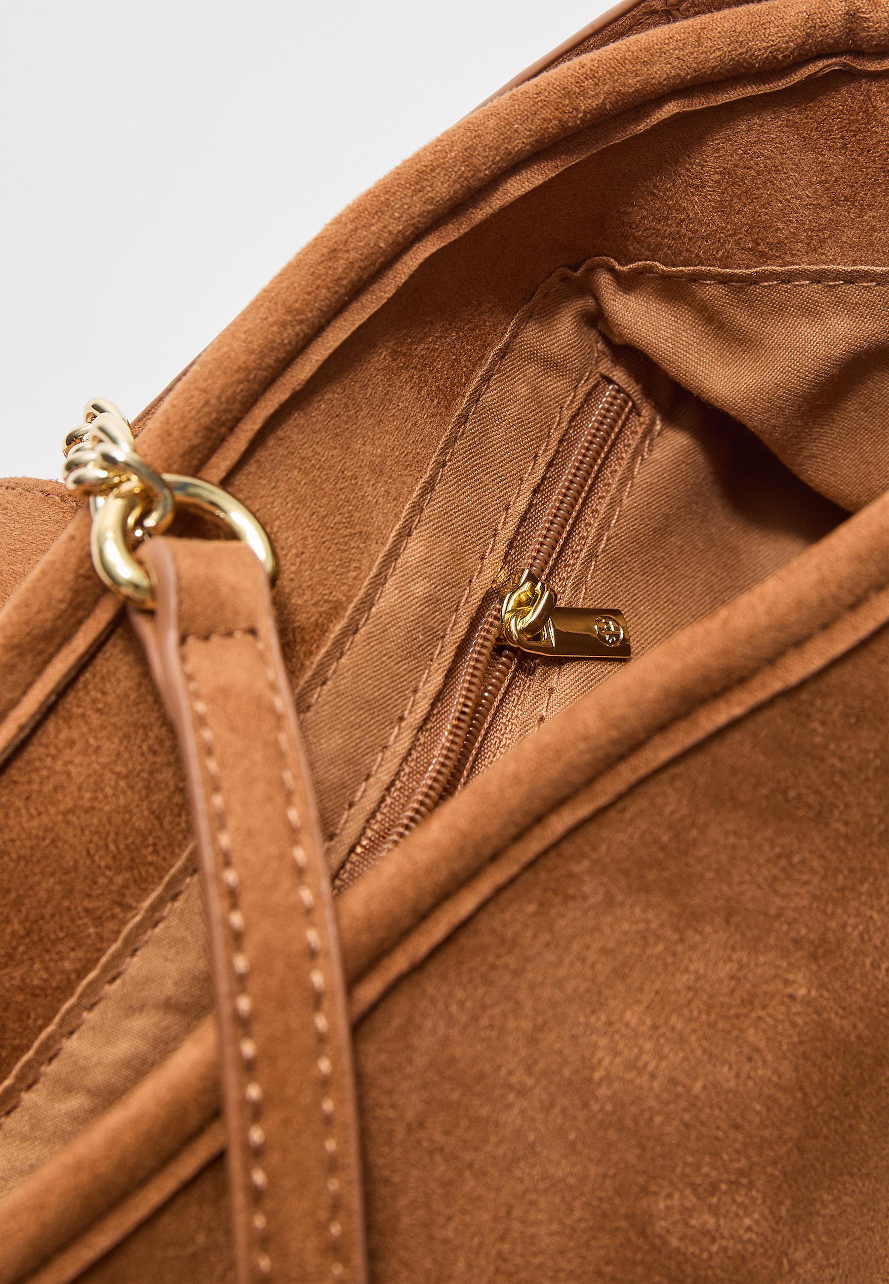 Mini bucket bag with a buckle - Women's fashion
