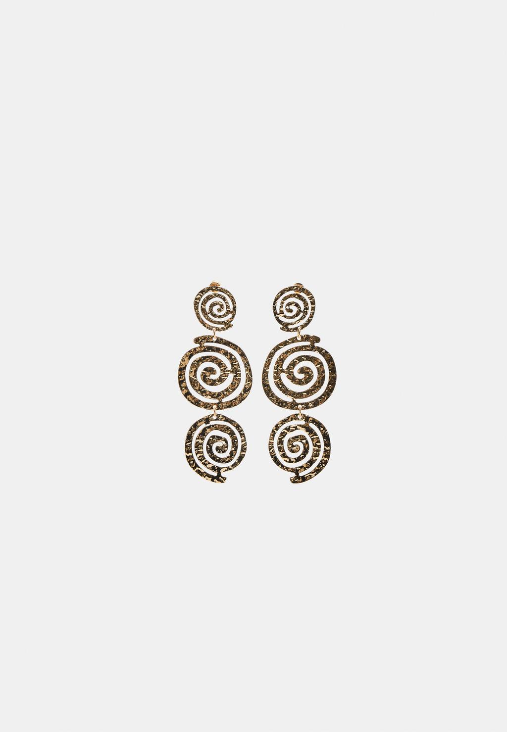 Boucles d’oreilles pendantes spirale