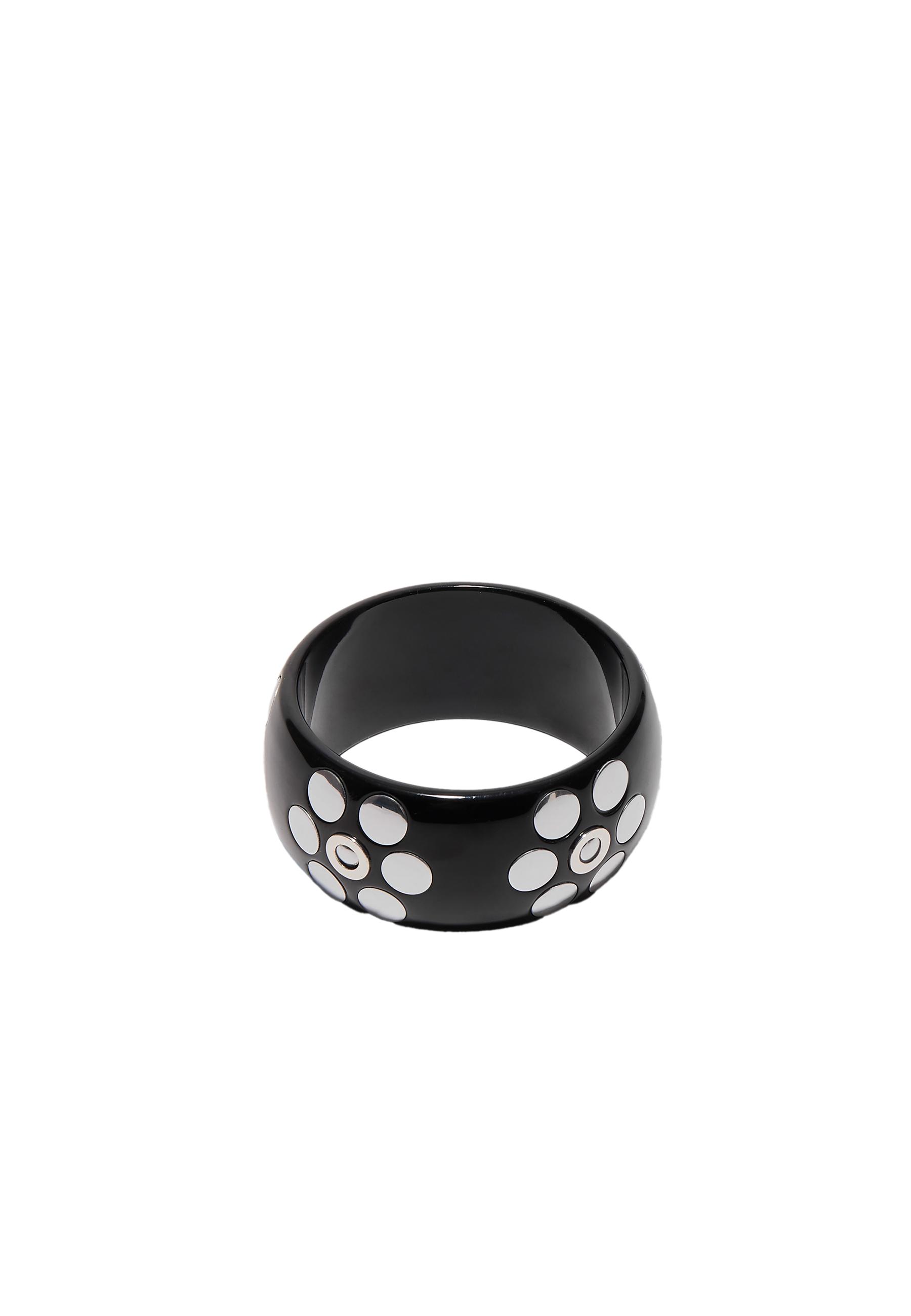 Flower stud bracelet — Black