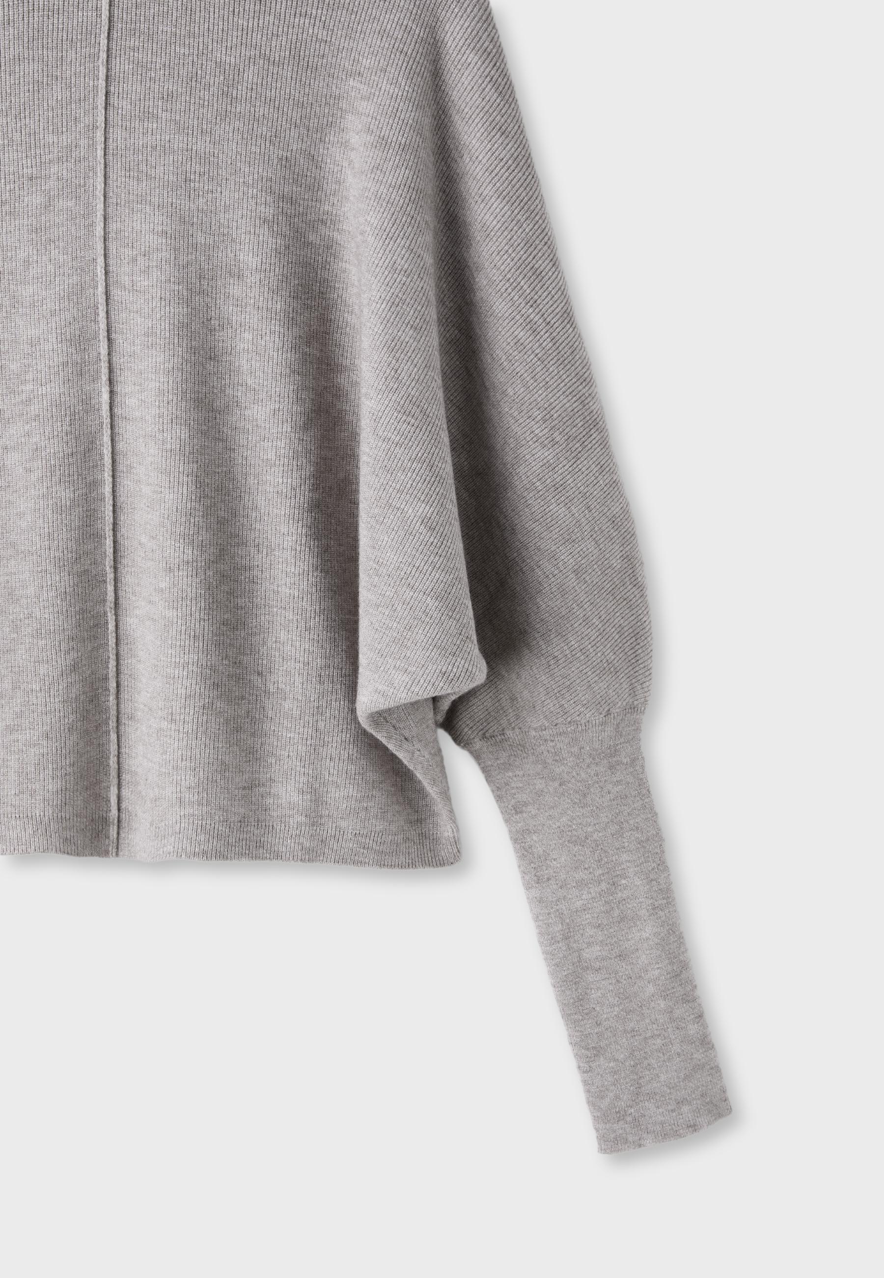Batwing sleeve mock neck knit sweater — 0-458