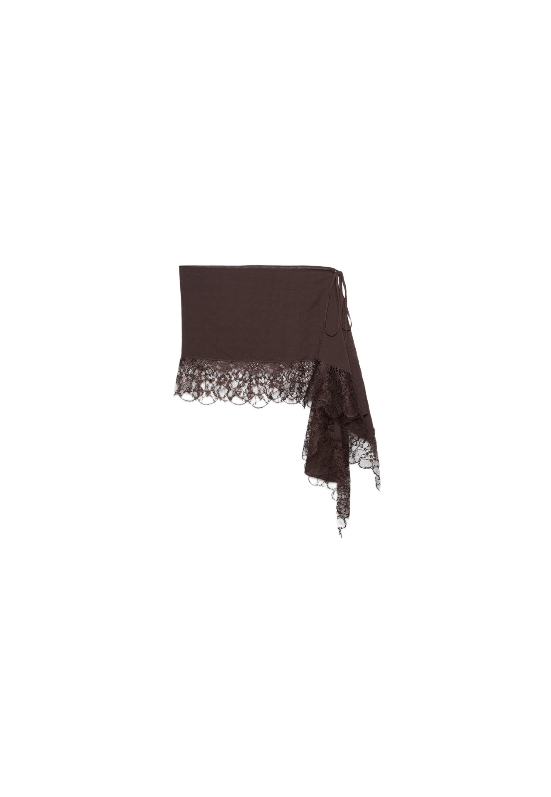 Long check pareo — Brown