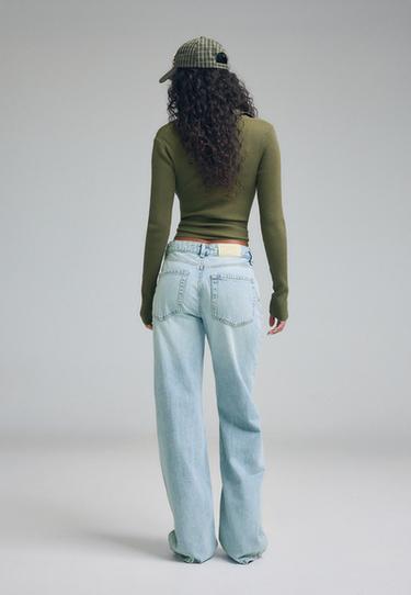 D92 Ripped straight wide-leg jeans — LIGHT BLEACH 4