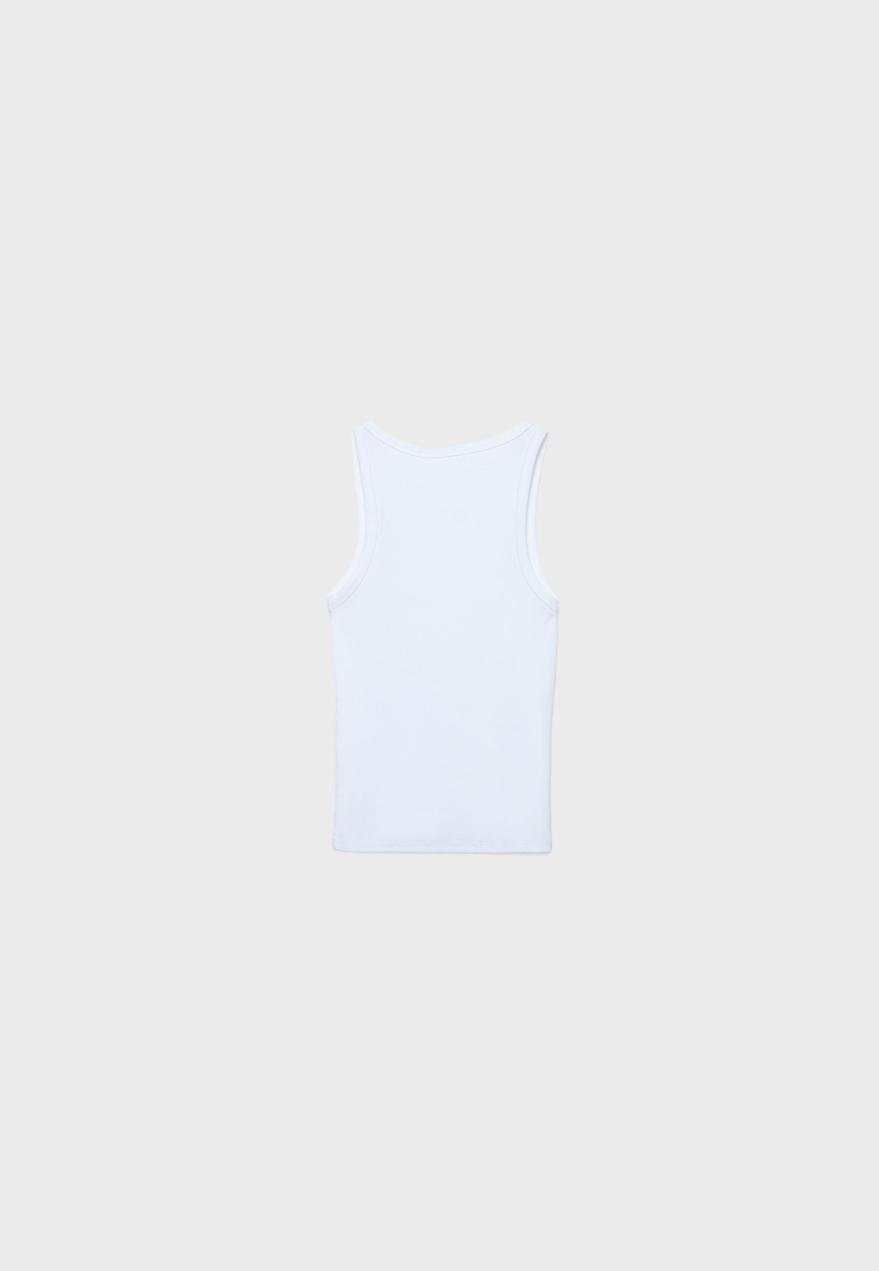 Basic strappy top — White