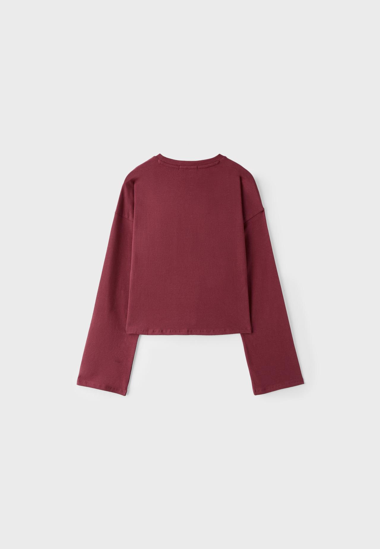 Kimono sleeve top — Dark red