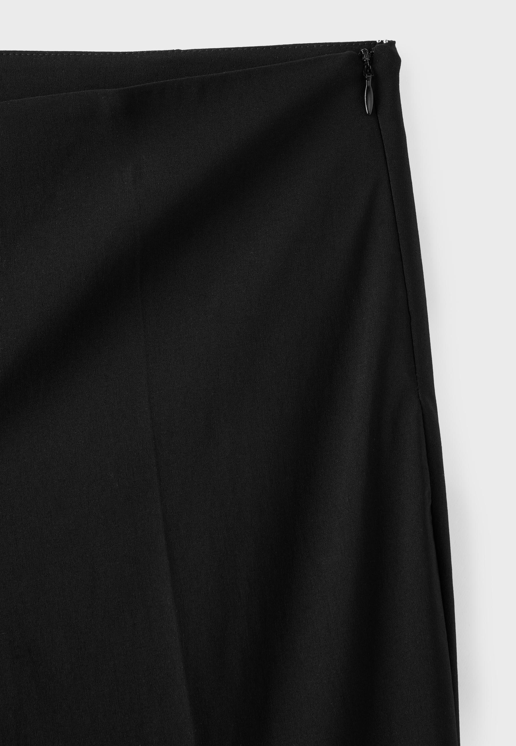 Cigarette bengaline trousers — Black