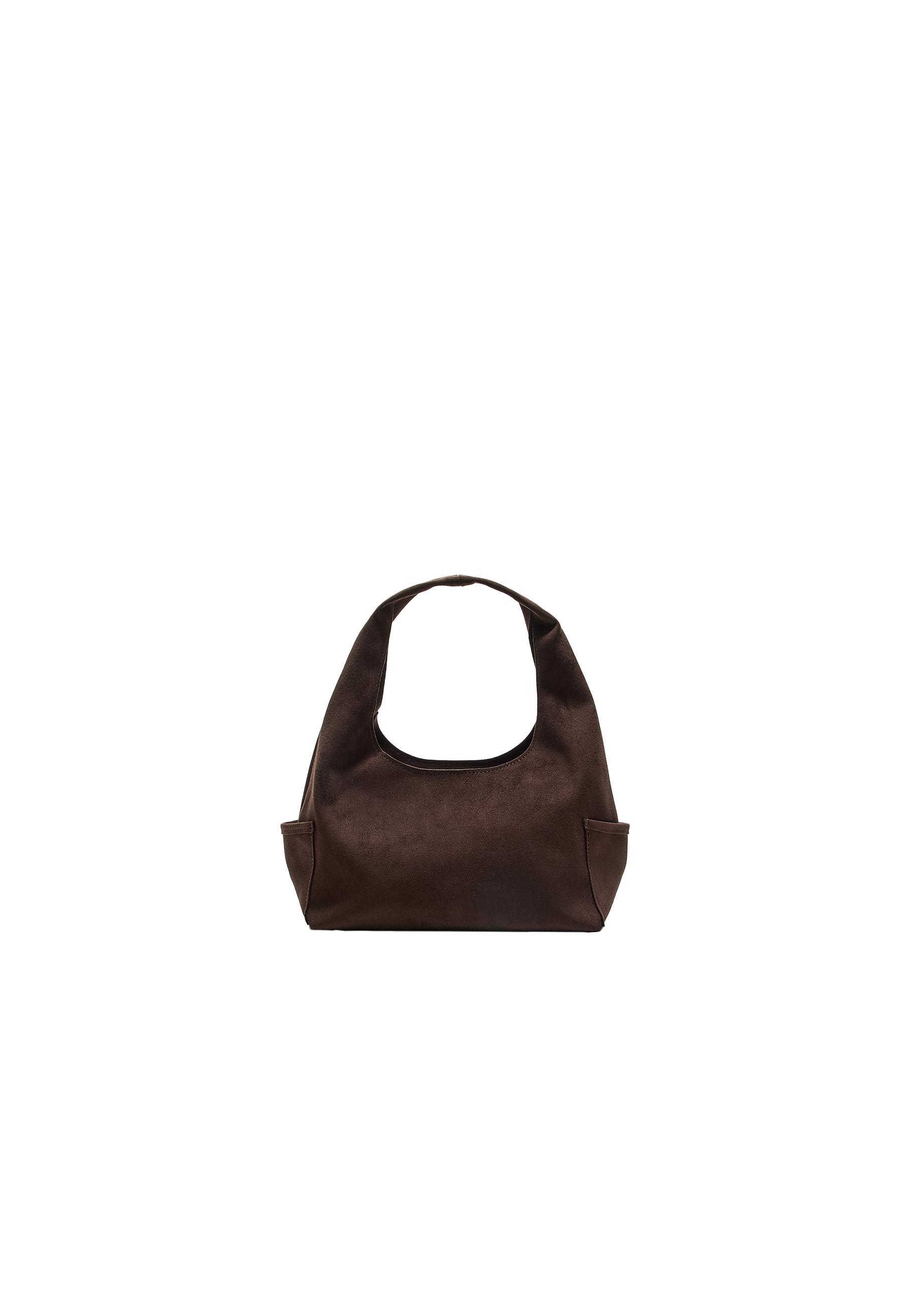 Shoulder bag with pockets — Brown