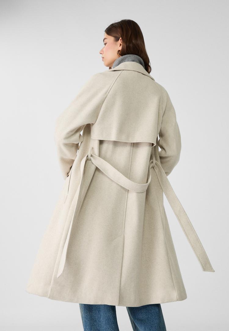 abrigo trench tacto suave