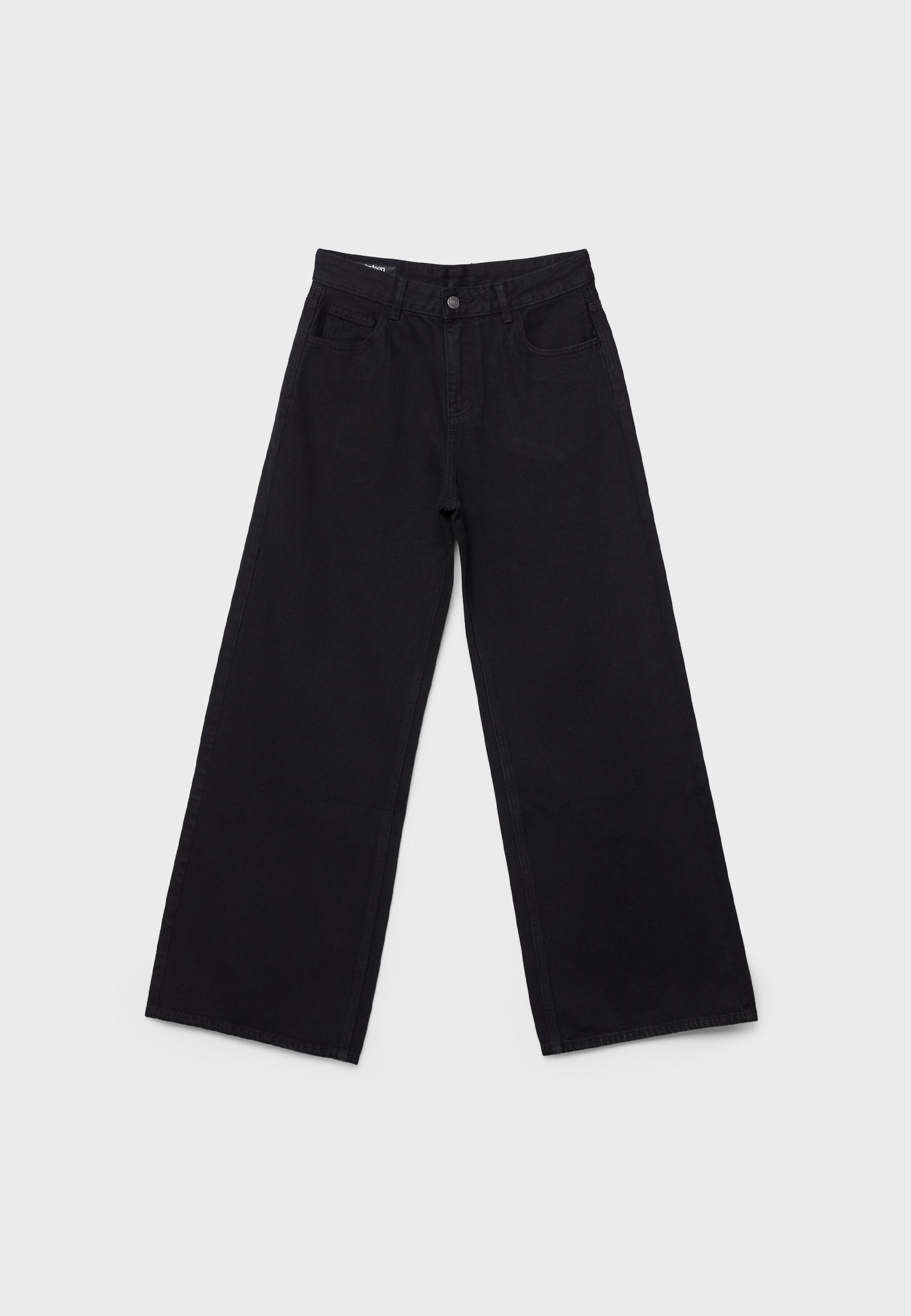 Wide-leg jeans — Black