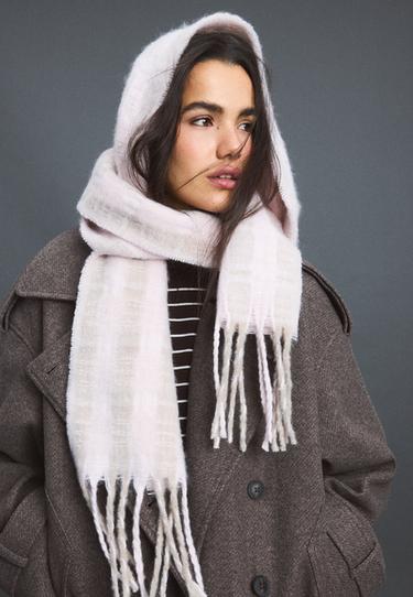 Striped scarf — Pastel pink 4