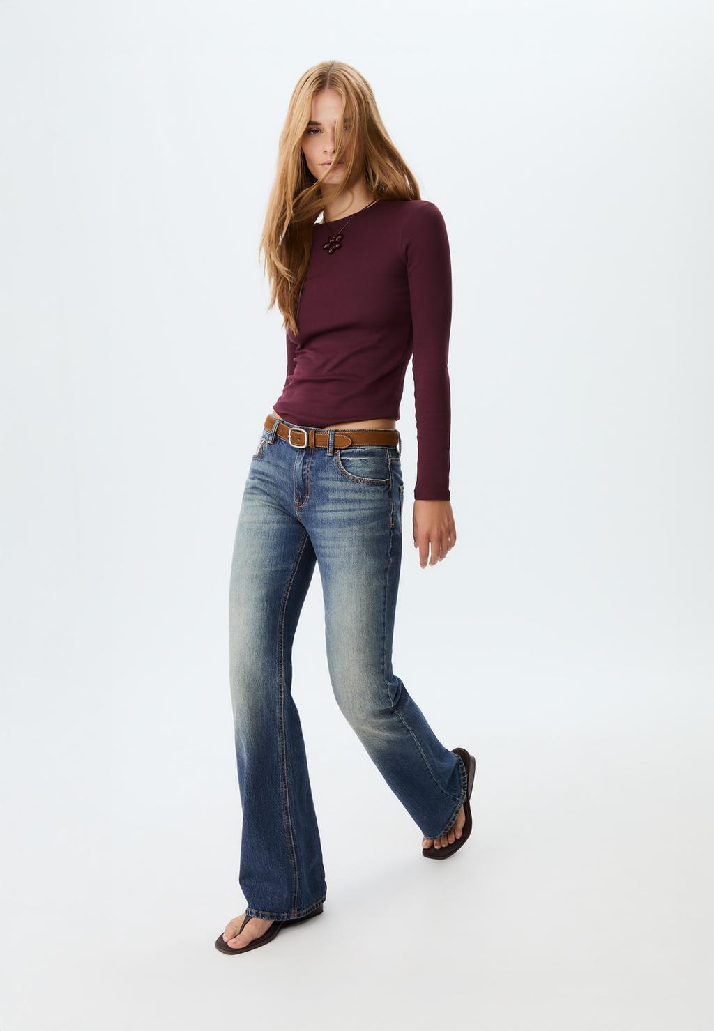 D68 Jeans Bootcut Fit mit Gürtel
