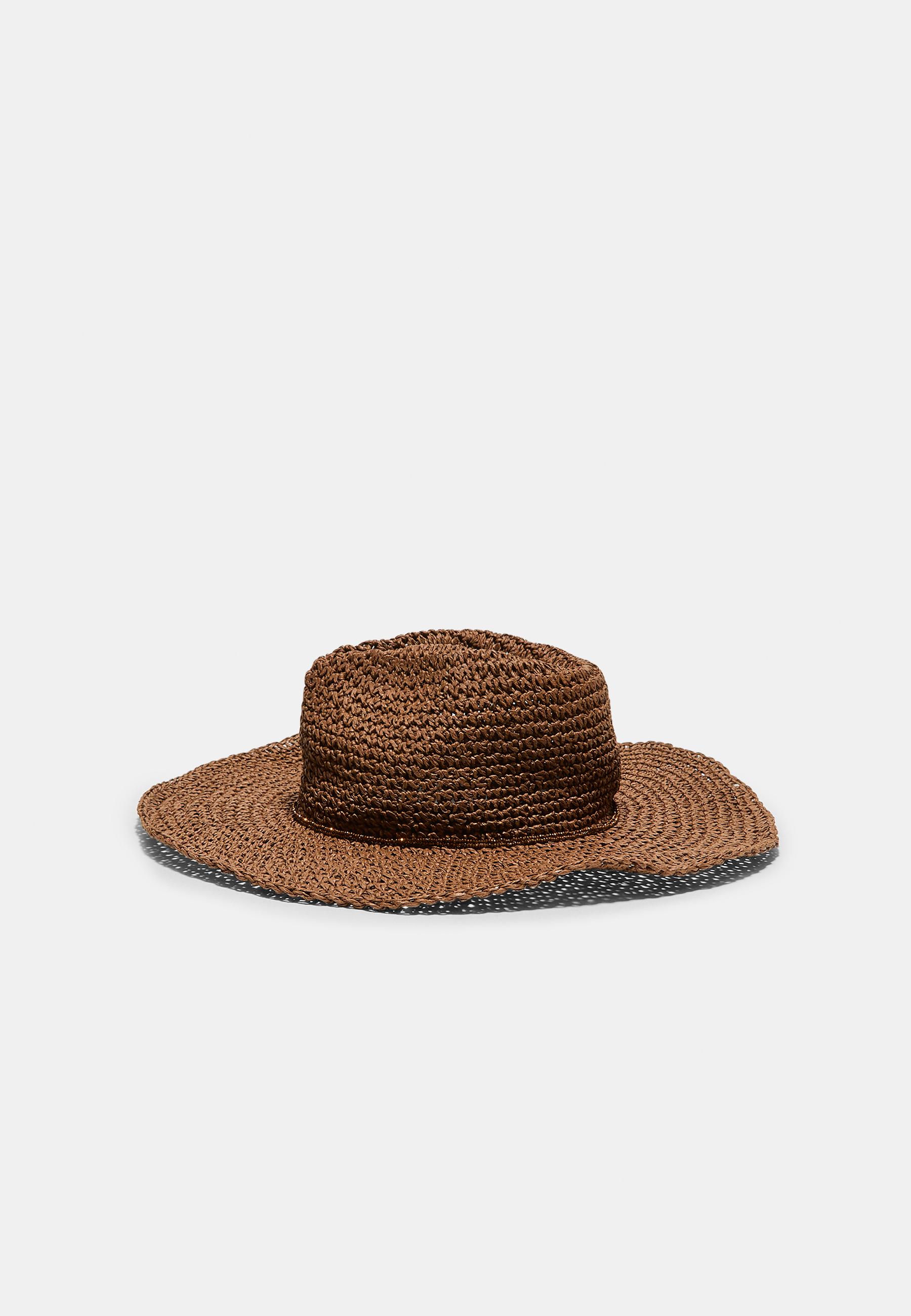 Raffia hat — Brown