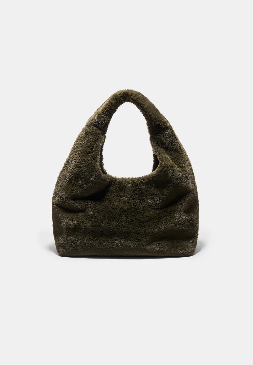 Borsa a spalla pelliccia sintetica