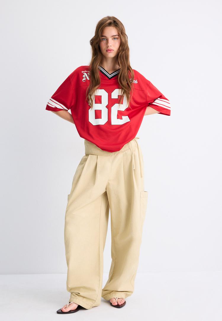 oversized tshirt met cijferprint