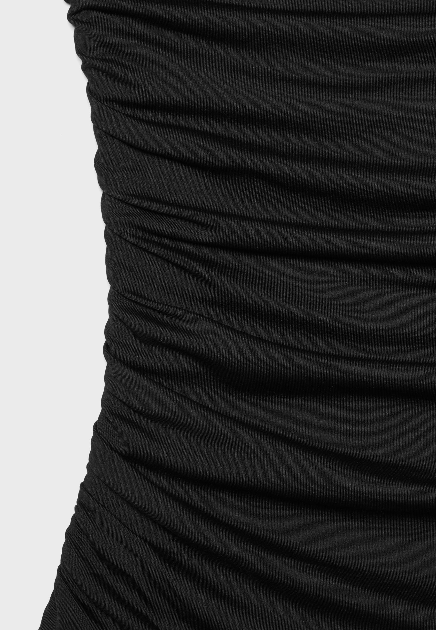 Gathered bandeau top — Black