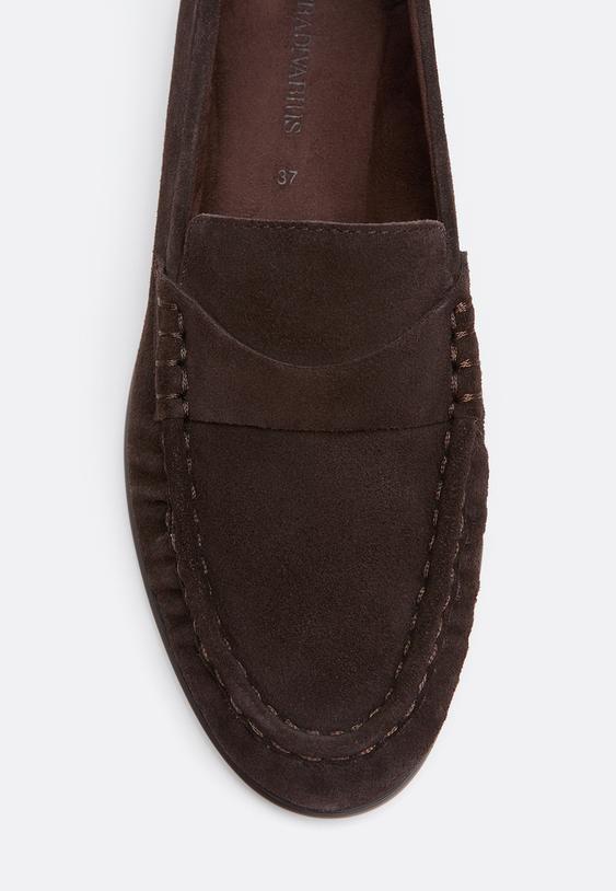 soft brown leather loafers