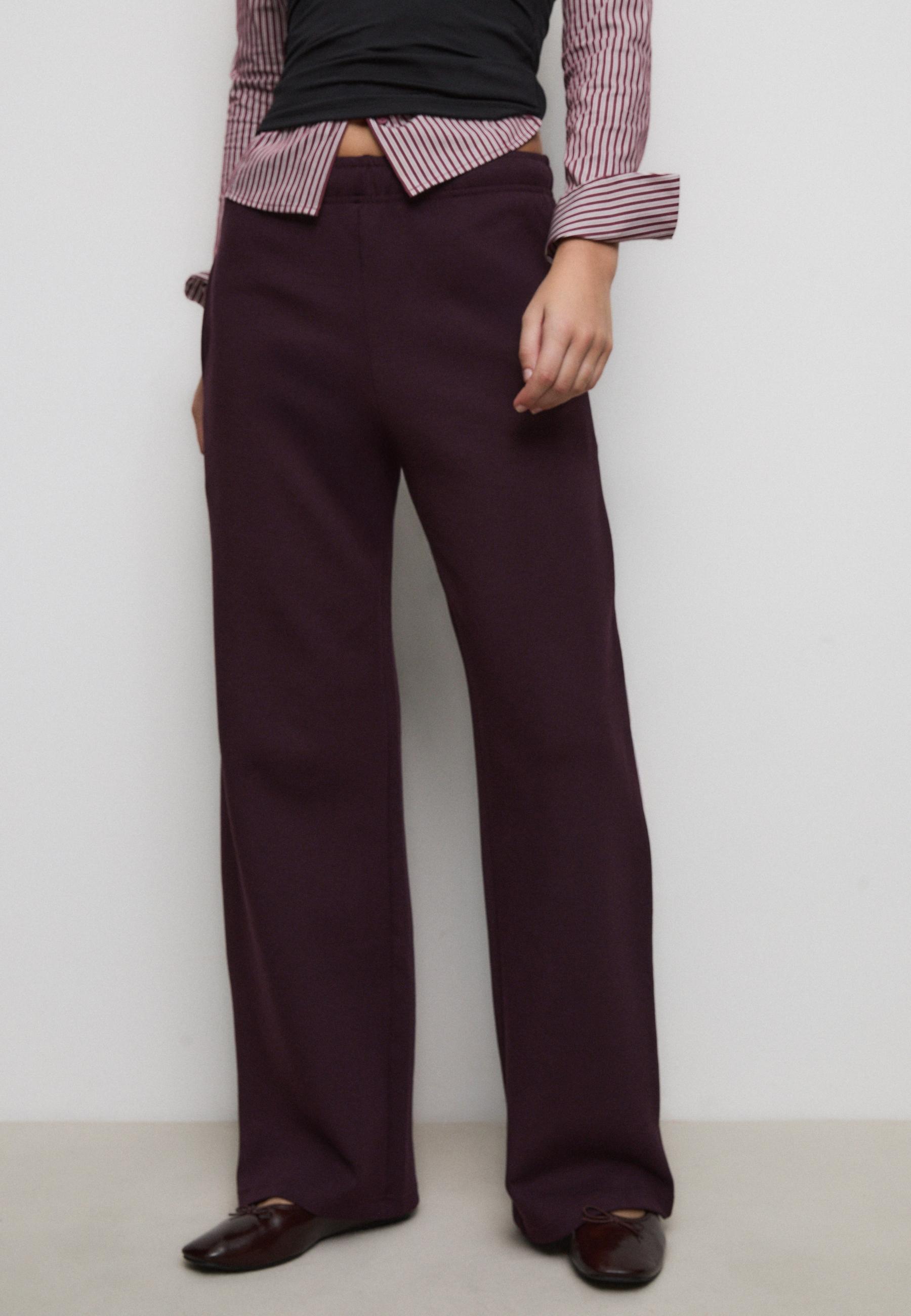 Wide-leg jogger trousers — Purple