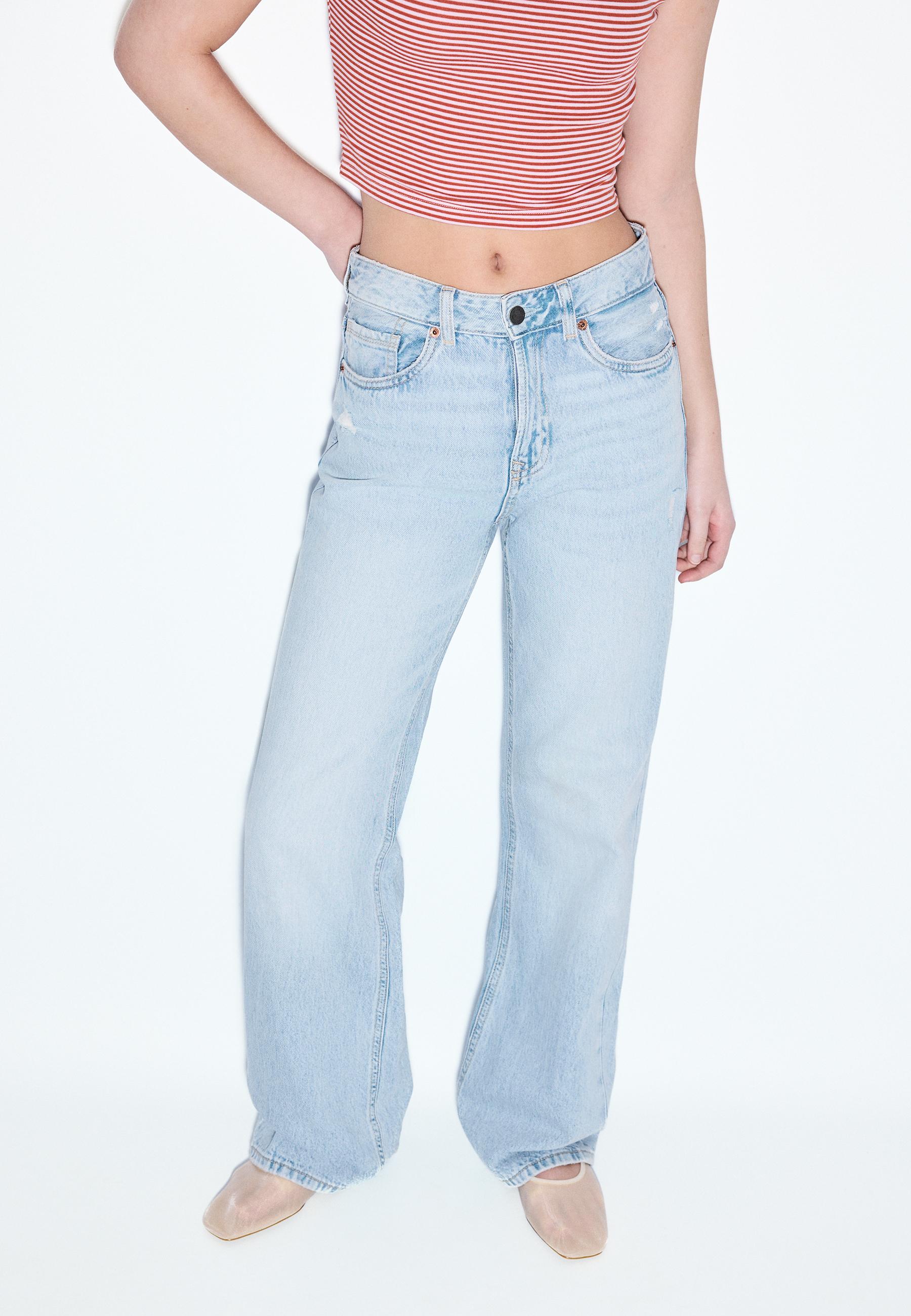 D92 straight fit geniş paça jean - Görsel 8
