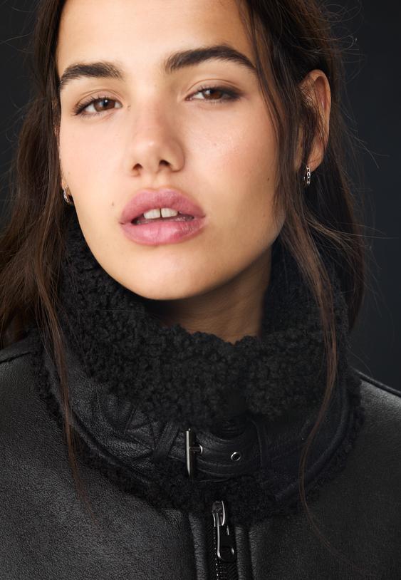 double faced jacket with buckles