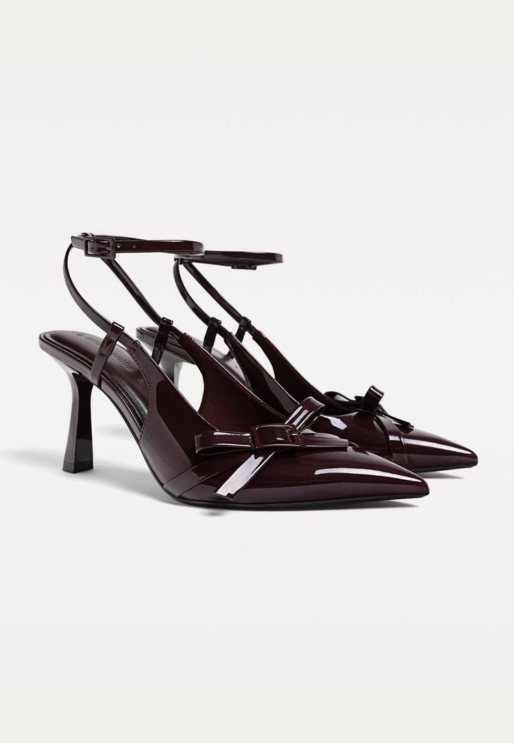 zapatos de tacon lazo