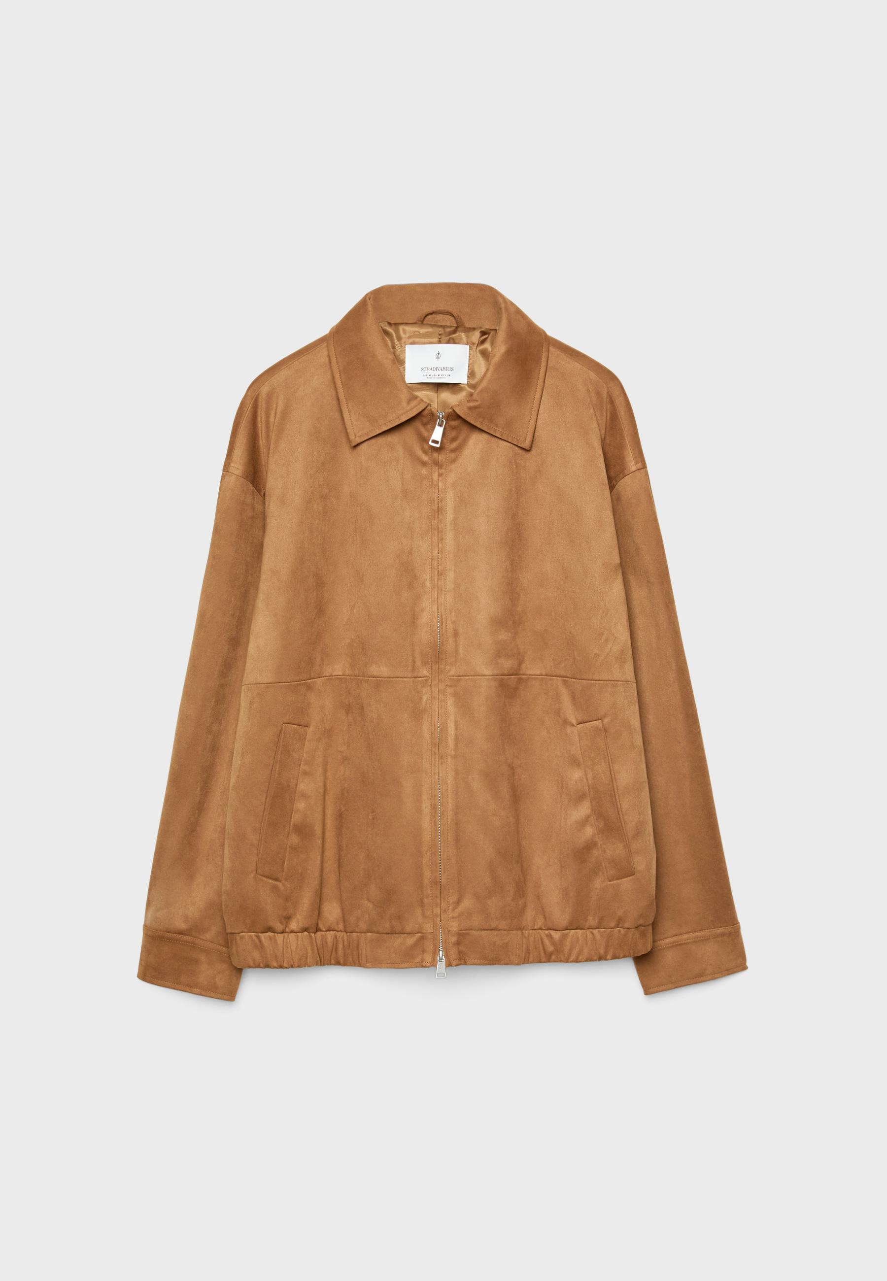 Faux suede bomber jacket - Women's fashion | Stradivarius