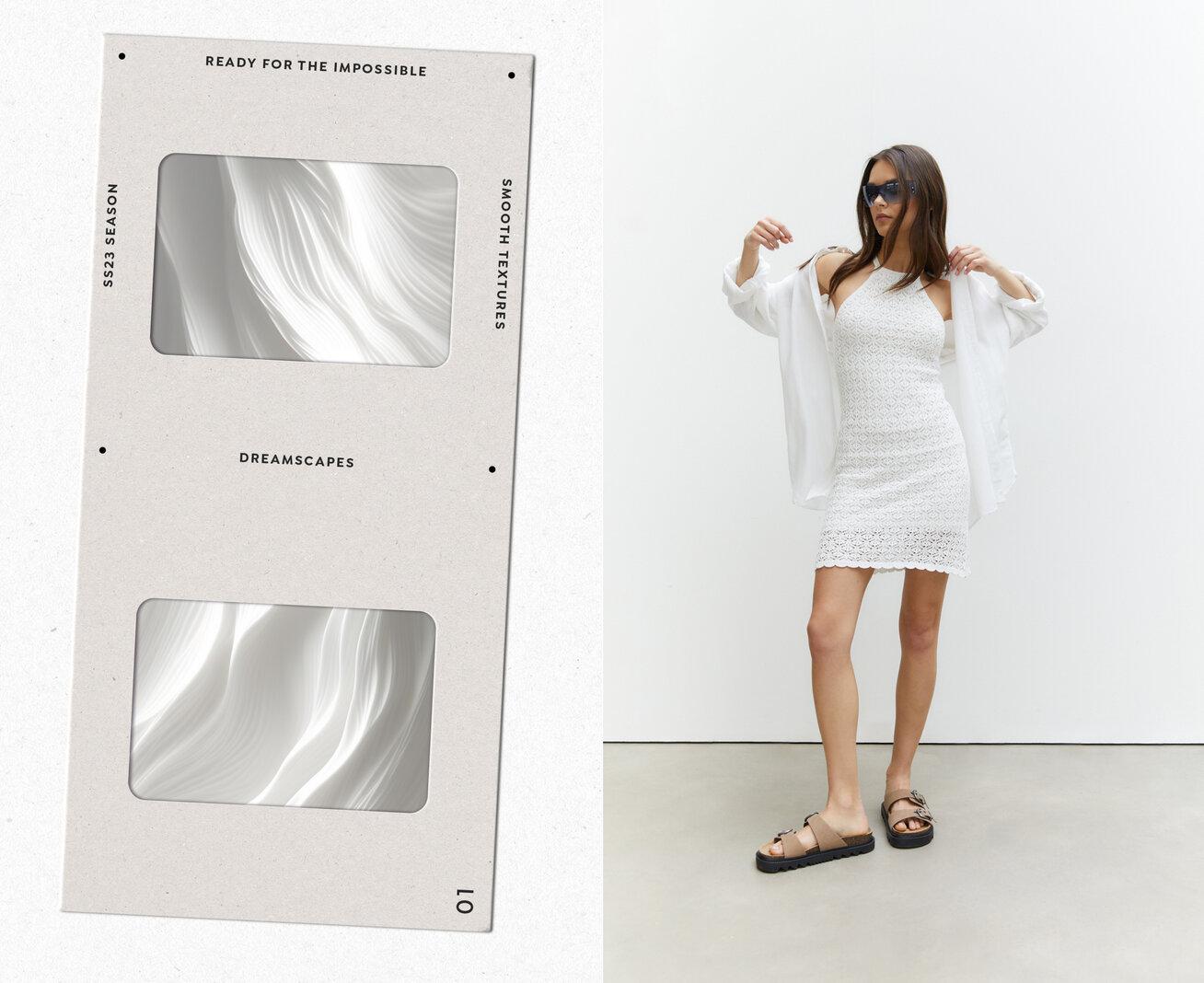 Linen-look flowing shirt — White