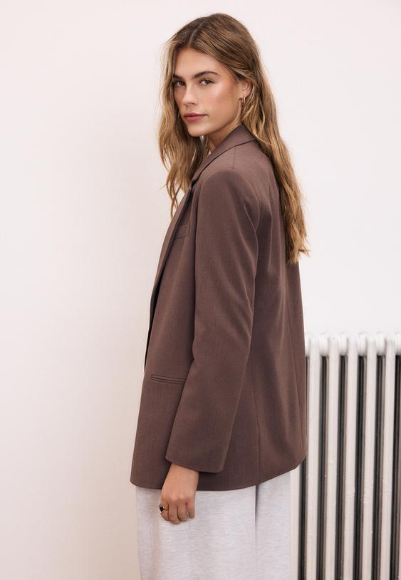 Stradivarius Open Blazer Brown M