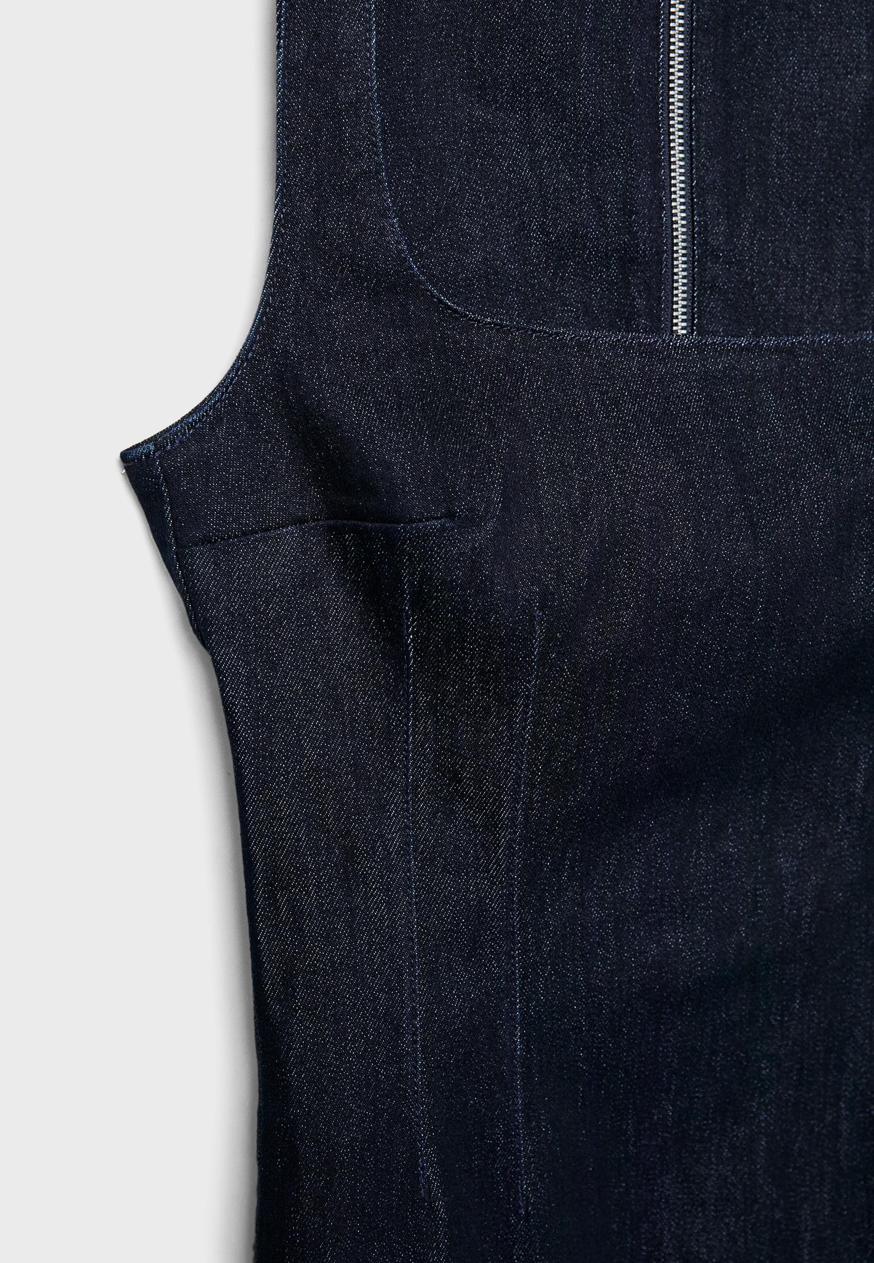 Denim midi elbise - Görsel 9