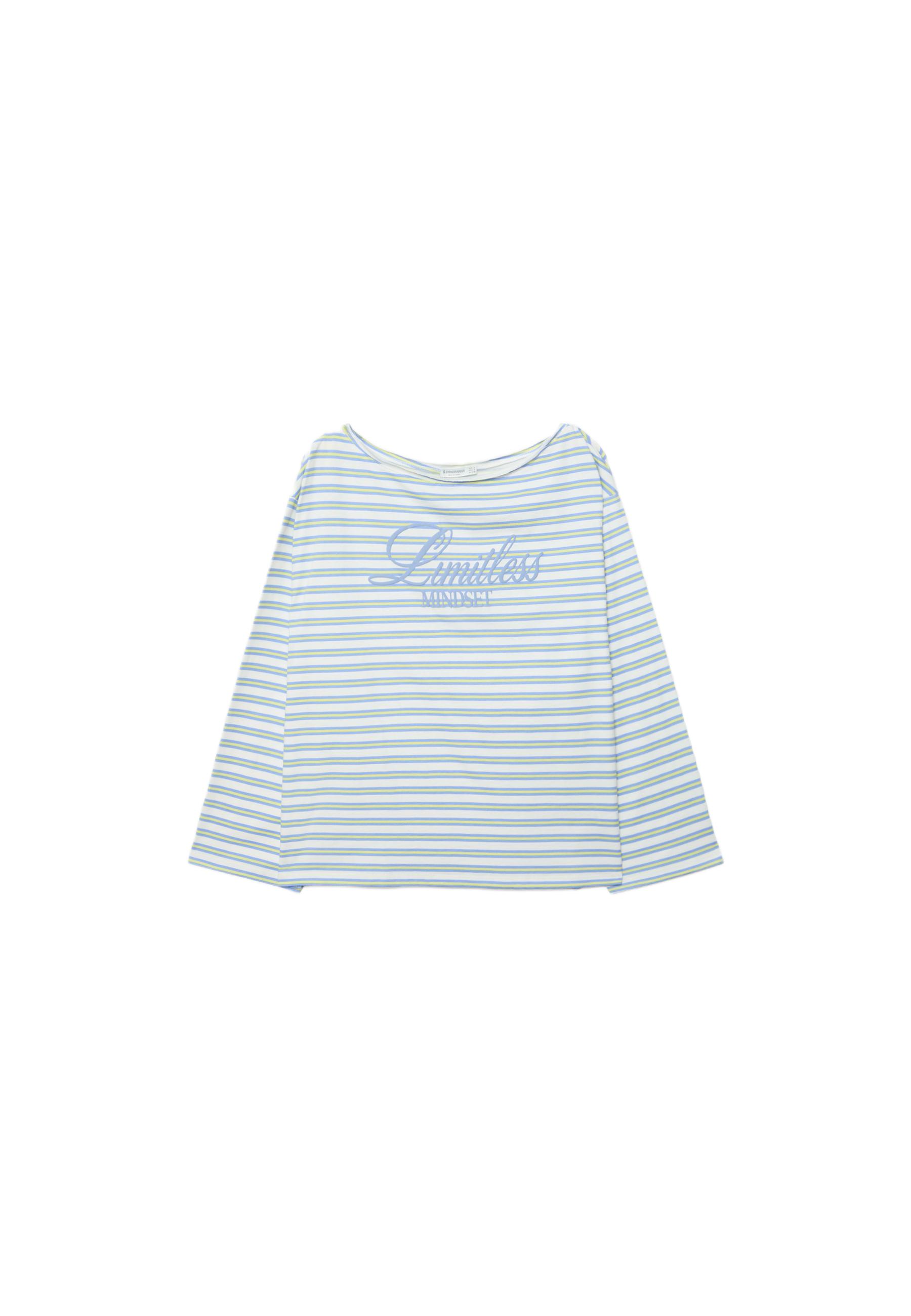 Striped long sleeve T-shirt — Vanilla