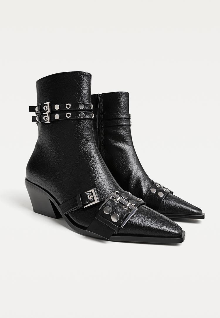 botines cowboy hebillas