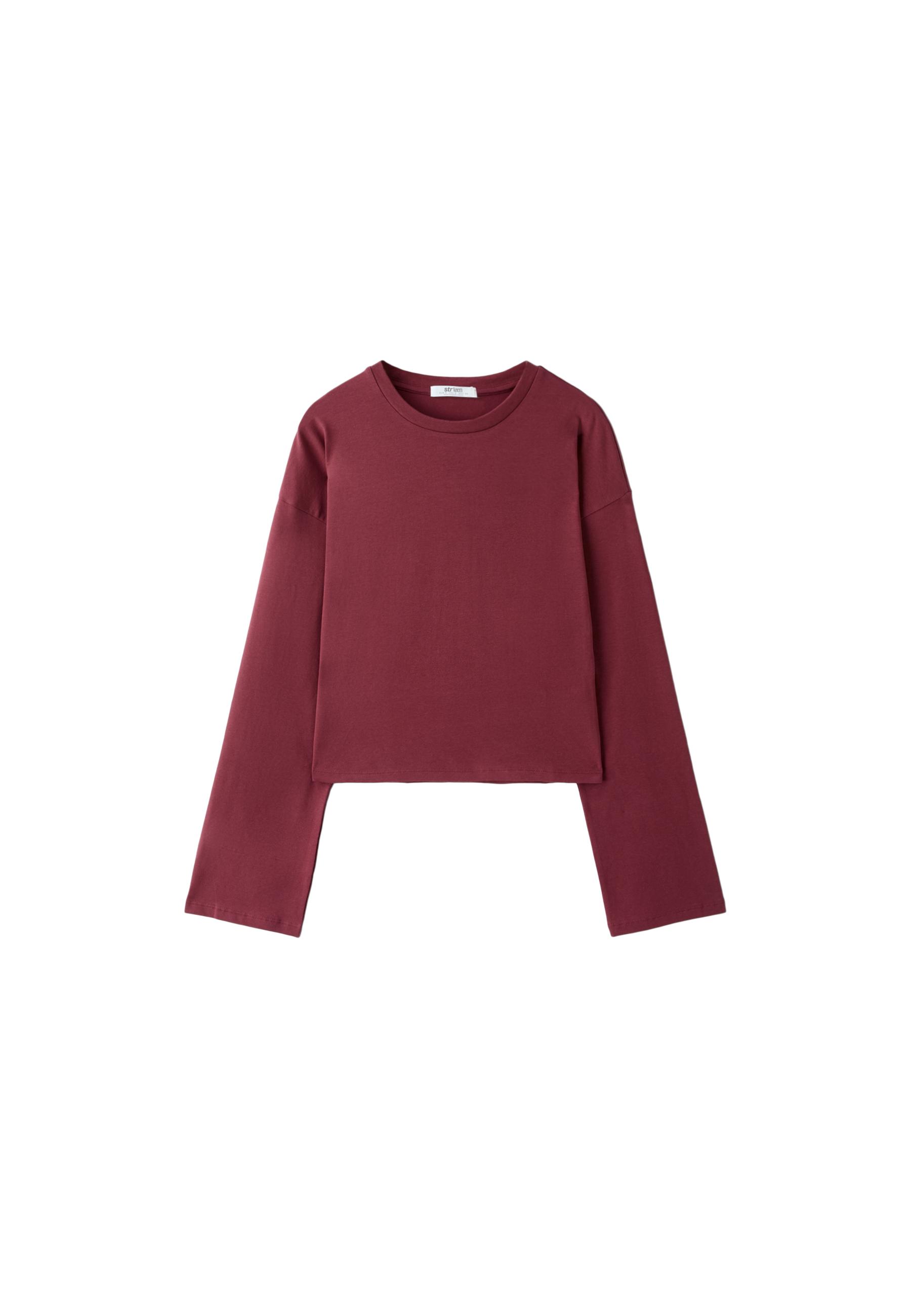 Kimono sleeve T-shirt — Dark red