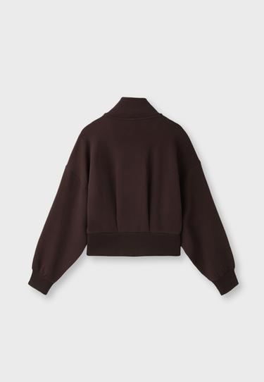 B10 Zip-up sweatshirt with lapel collar — Brown 8