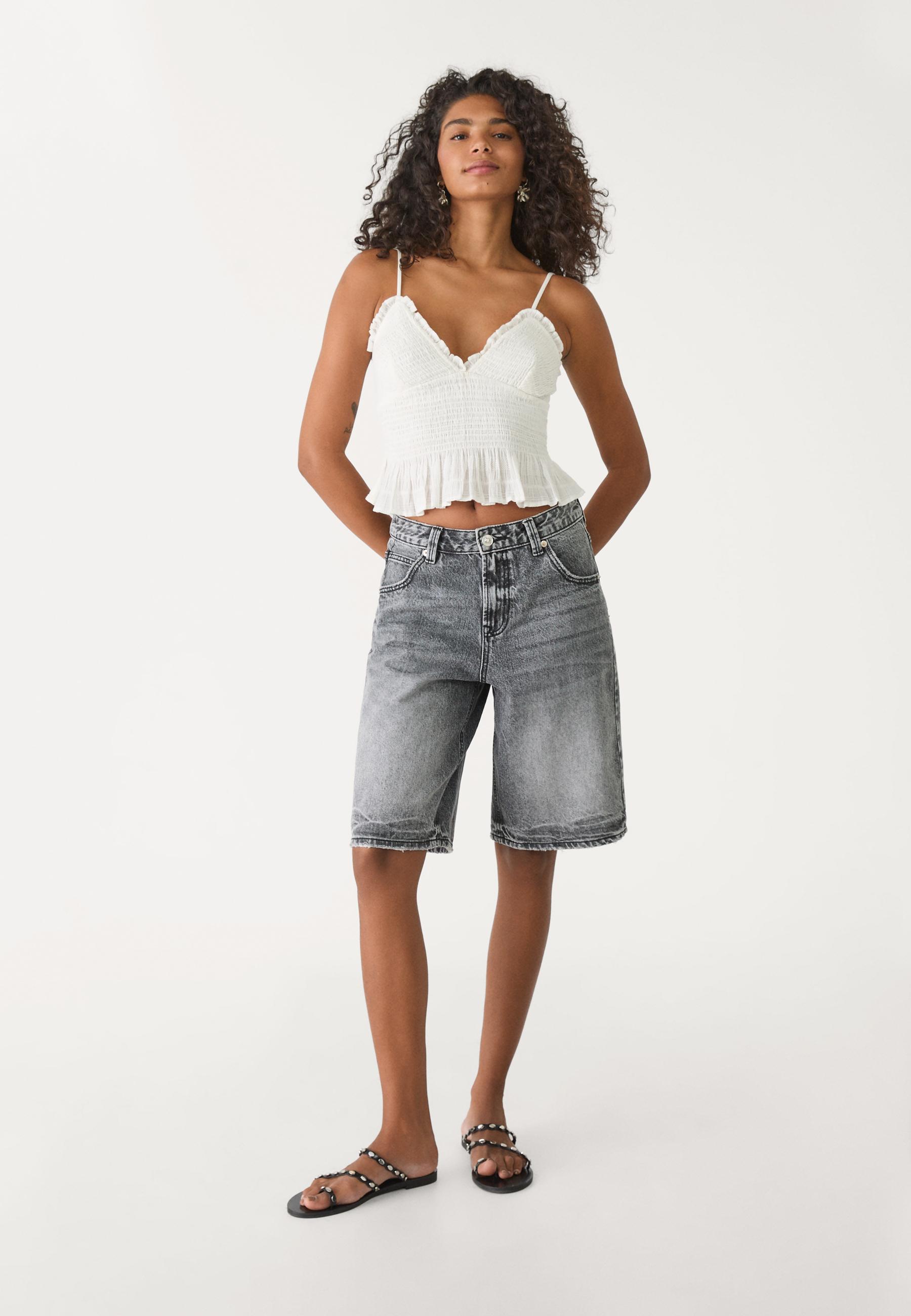 Long Shorts Shorts Vaqueros Stradivarius Denim Shorts Bermudas