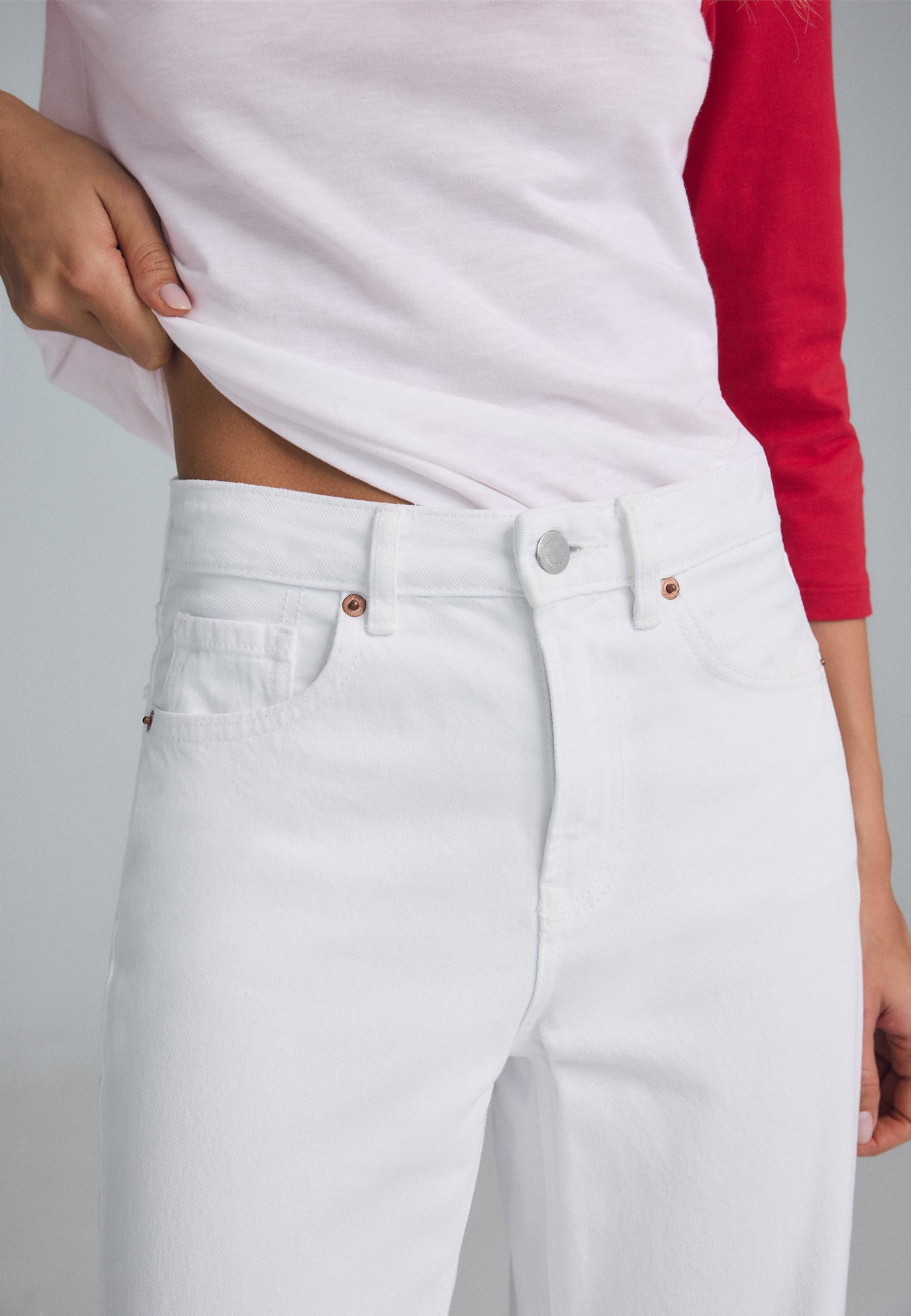 D92 Wide-leg straight-fit jeans — White