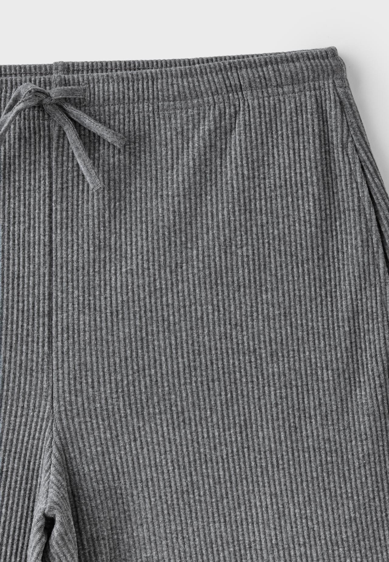 Soft-touch ribbed trousers — Dark grey