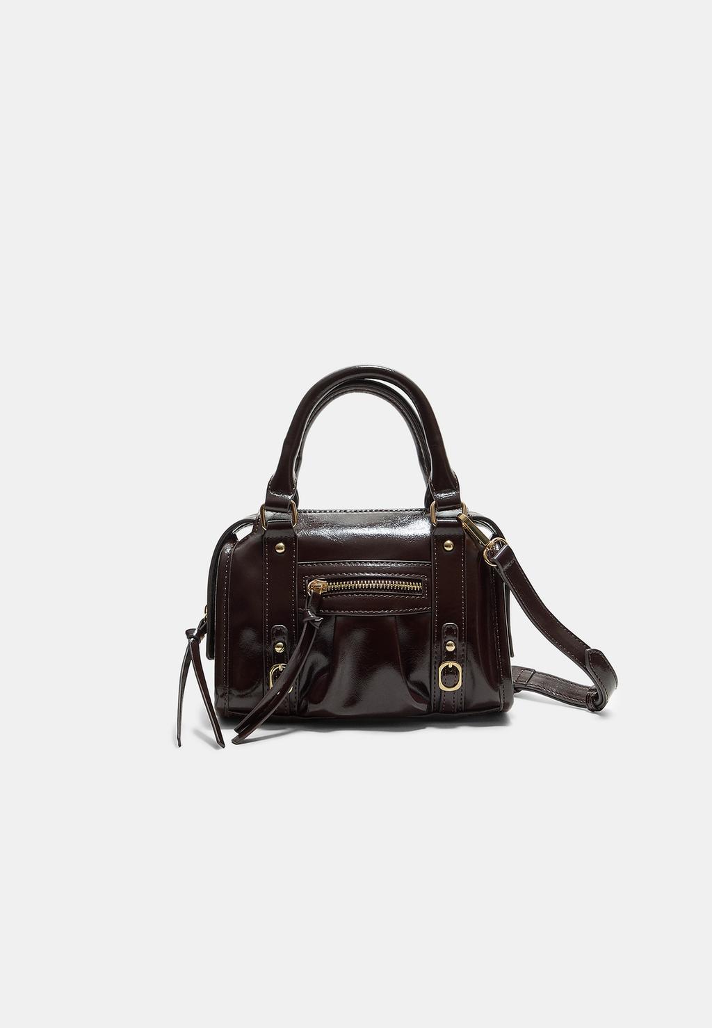 Bolso bandolera bowling efecto piel