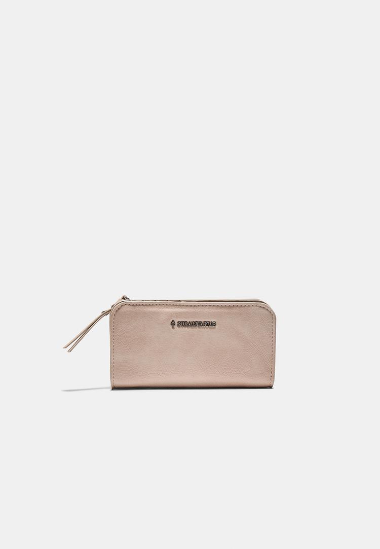 Stradivarius Πορτοφόλι Με Φερμουάρ Εκρού Os